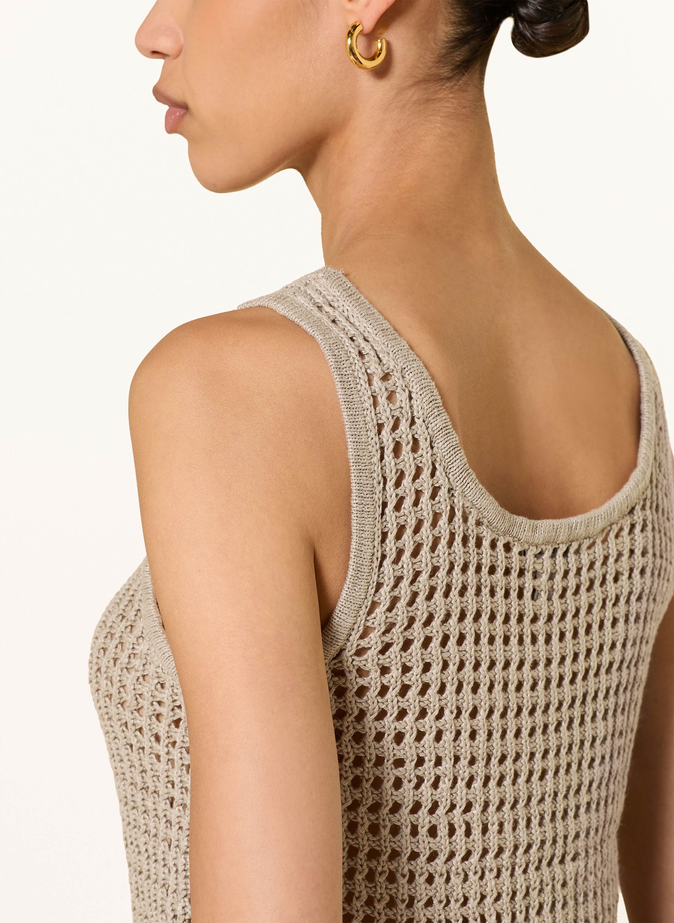 Thumbnail - Reiss Stricktop Claudia Aus Leinen grau