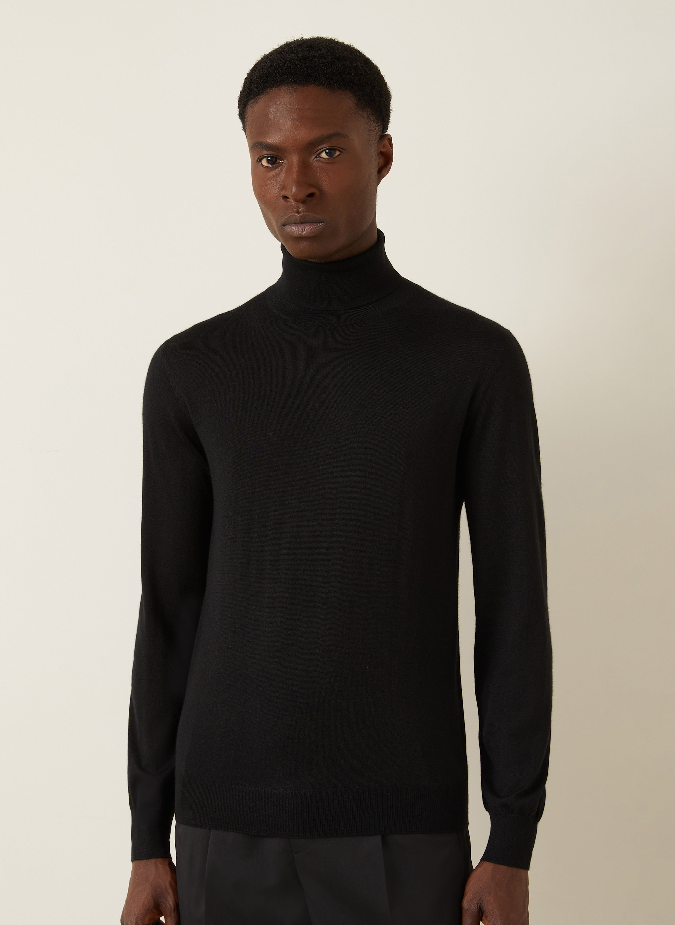 Thumbnail - Fioroni Rollkragenpullover Aus Cashmere Mit Seide schwarz