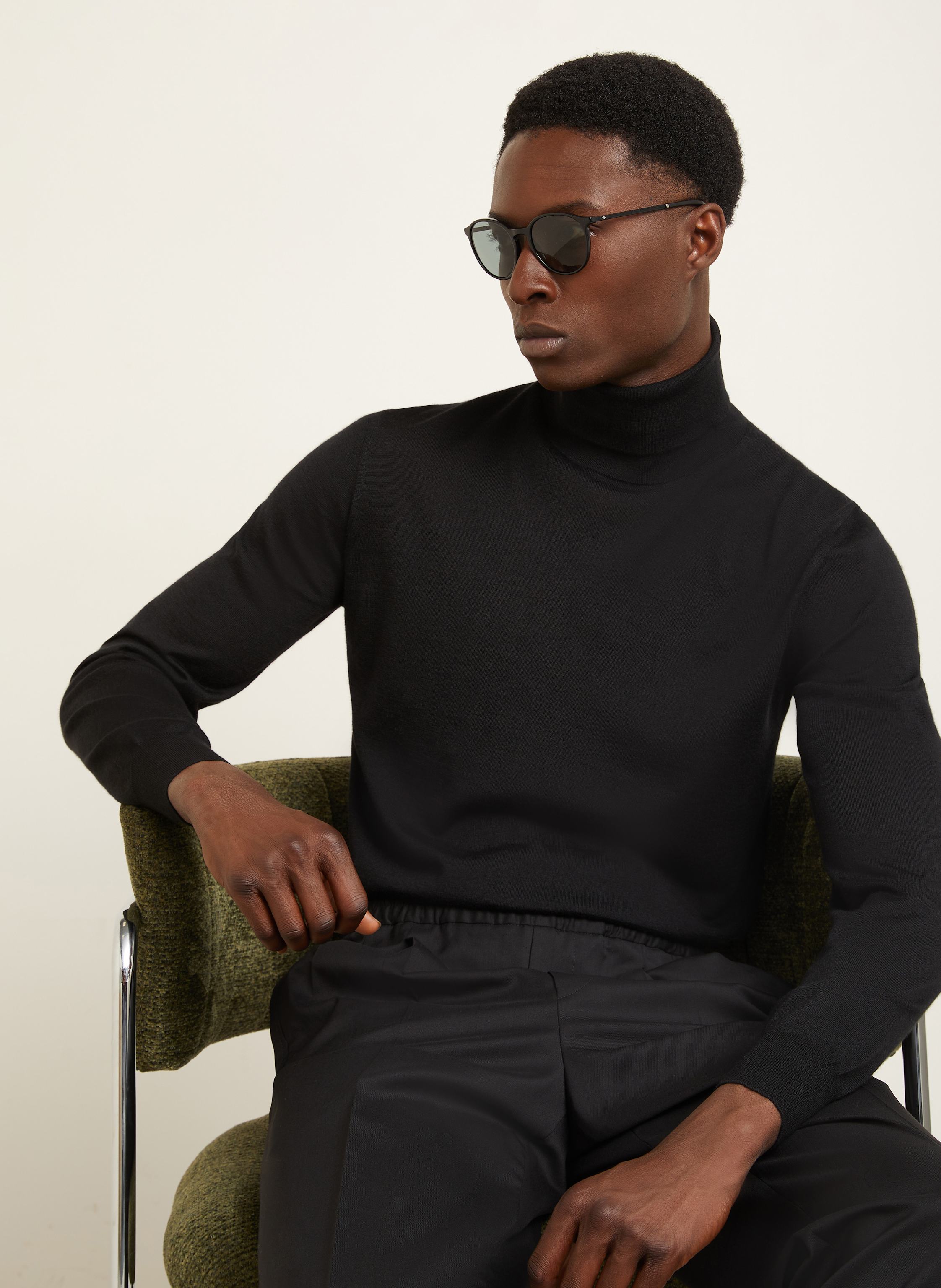 Thumbnail - Fioroni Rollkragenpullover Aus Cashmere Mit Seide schwarz