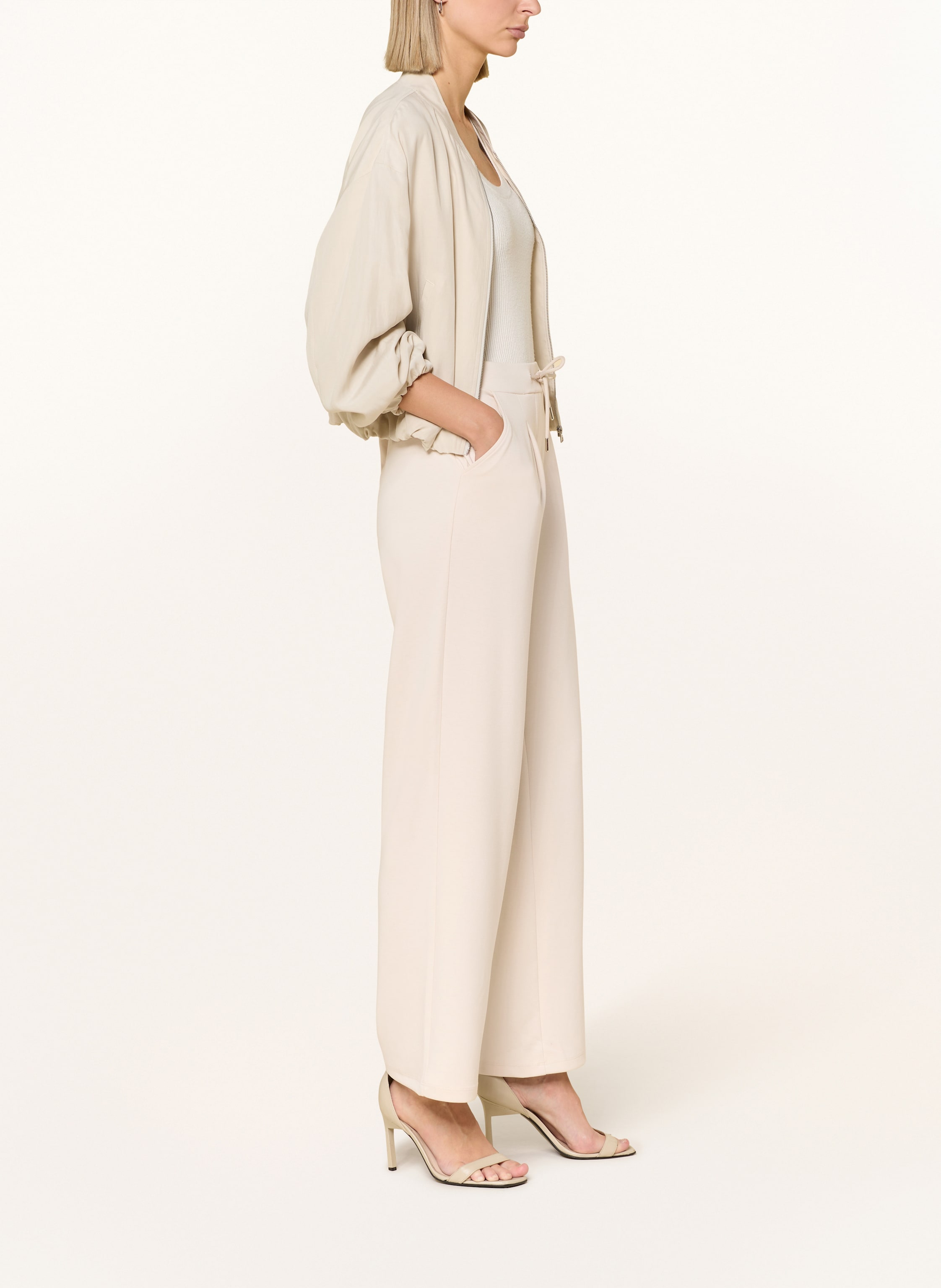 Thumbnail - Monari Jerseyhose Im Jogging-Stil beige