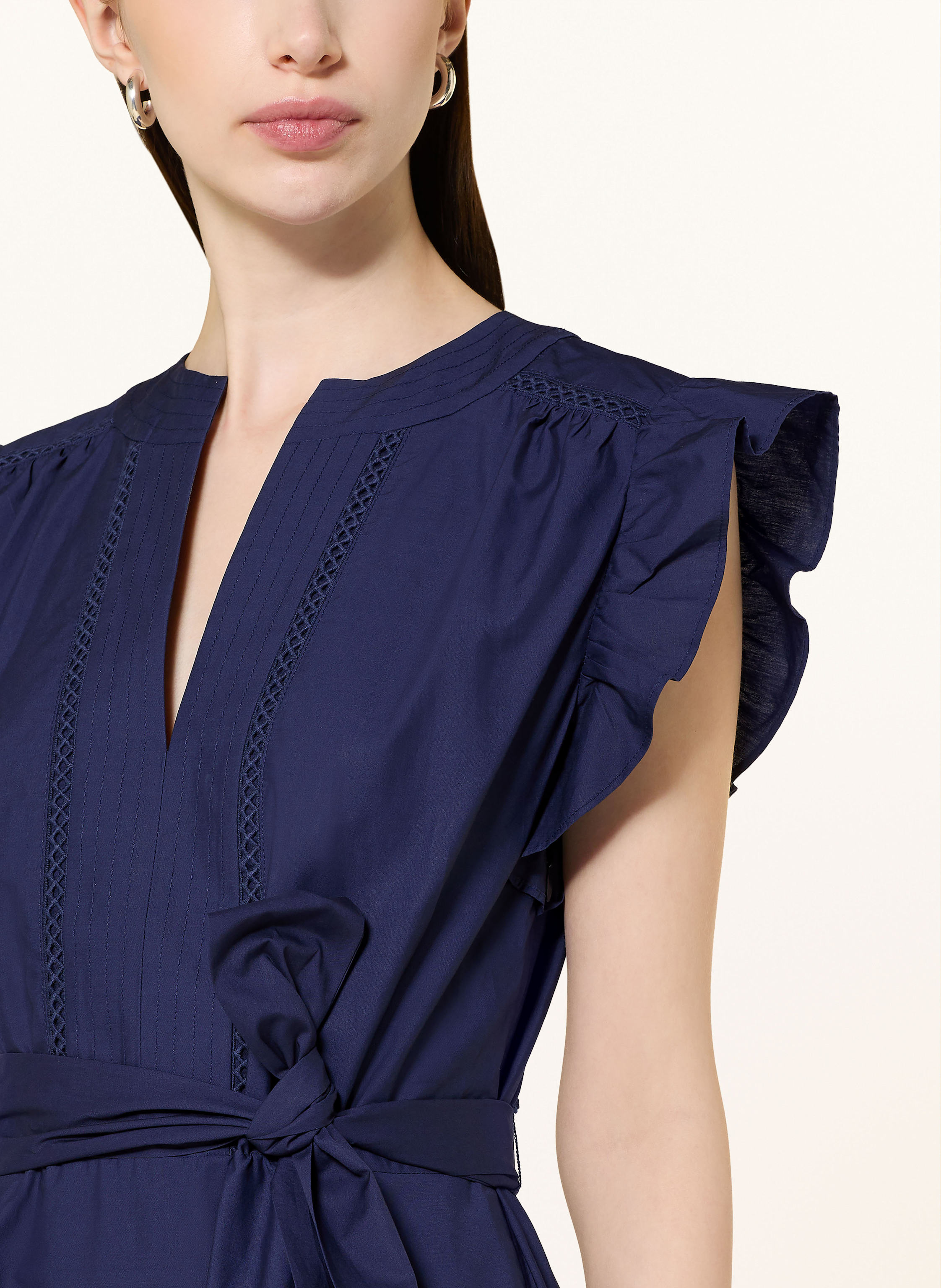 Thumbnail - Hobbs Kleid Vanessa Mit Rüschen blau