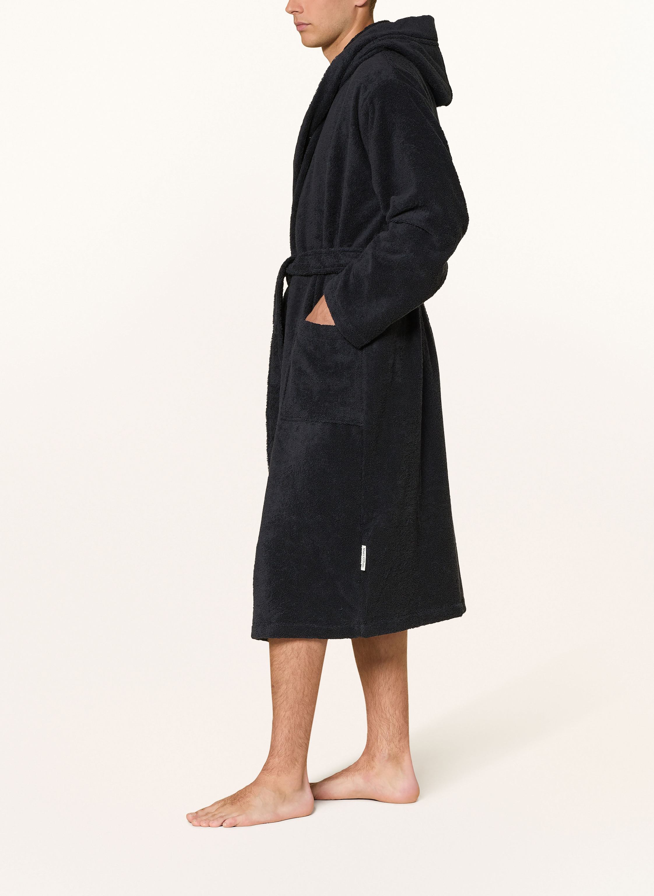 Thumbnail - Marc O'polo Herren-Bademantel Mit Kapuze blau