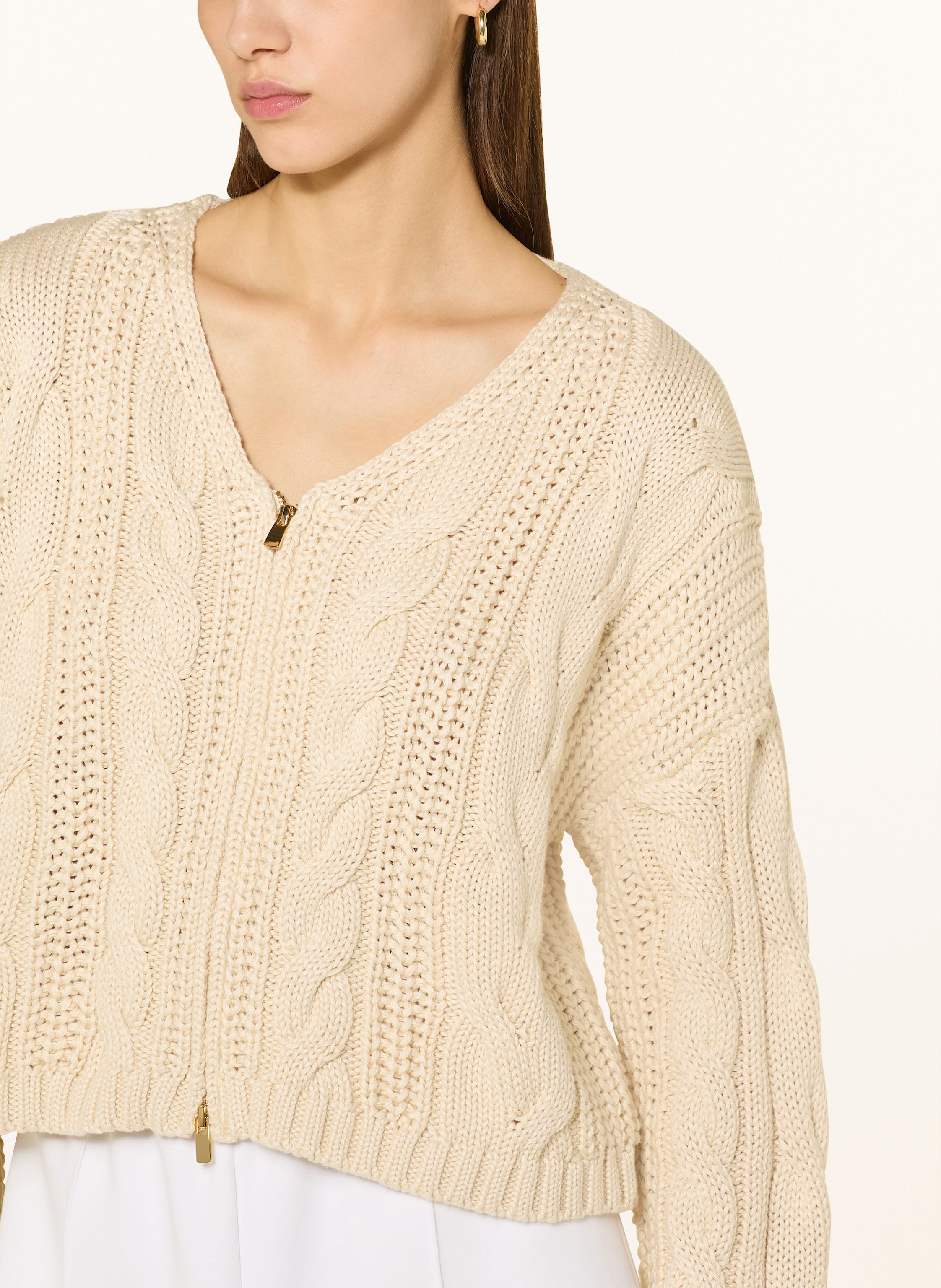 Thumbnail - Ninety-9 Strickjacke Knitted weiss