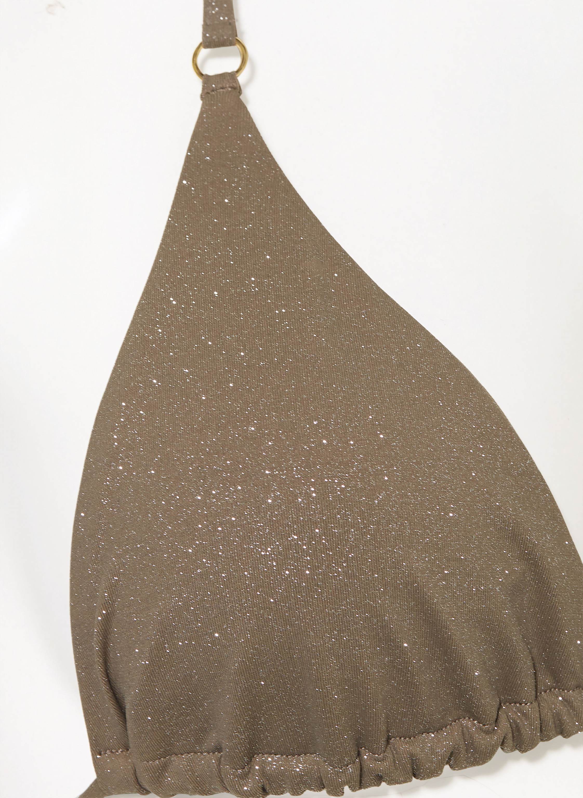 Thumbnail - Ninety-9 Triangel-Bikini-Top Positano Mit Glitzergarn gruen