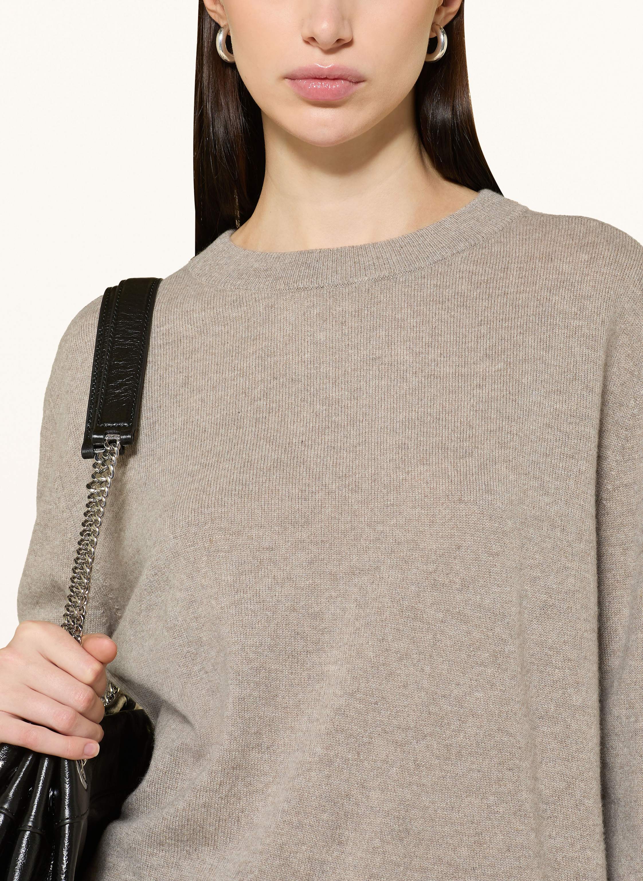 Thumbnail - Soft Goat Set: Cashmere-Pullover Und Strickhose Aus Cashmere grau