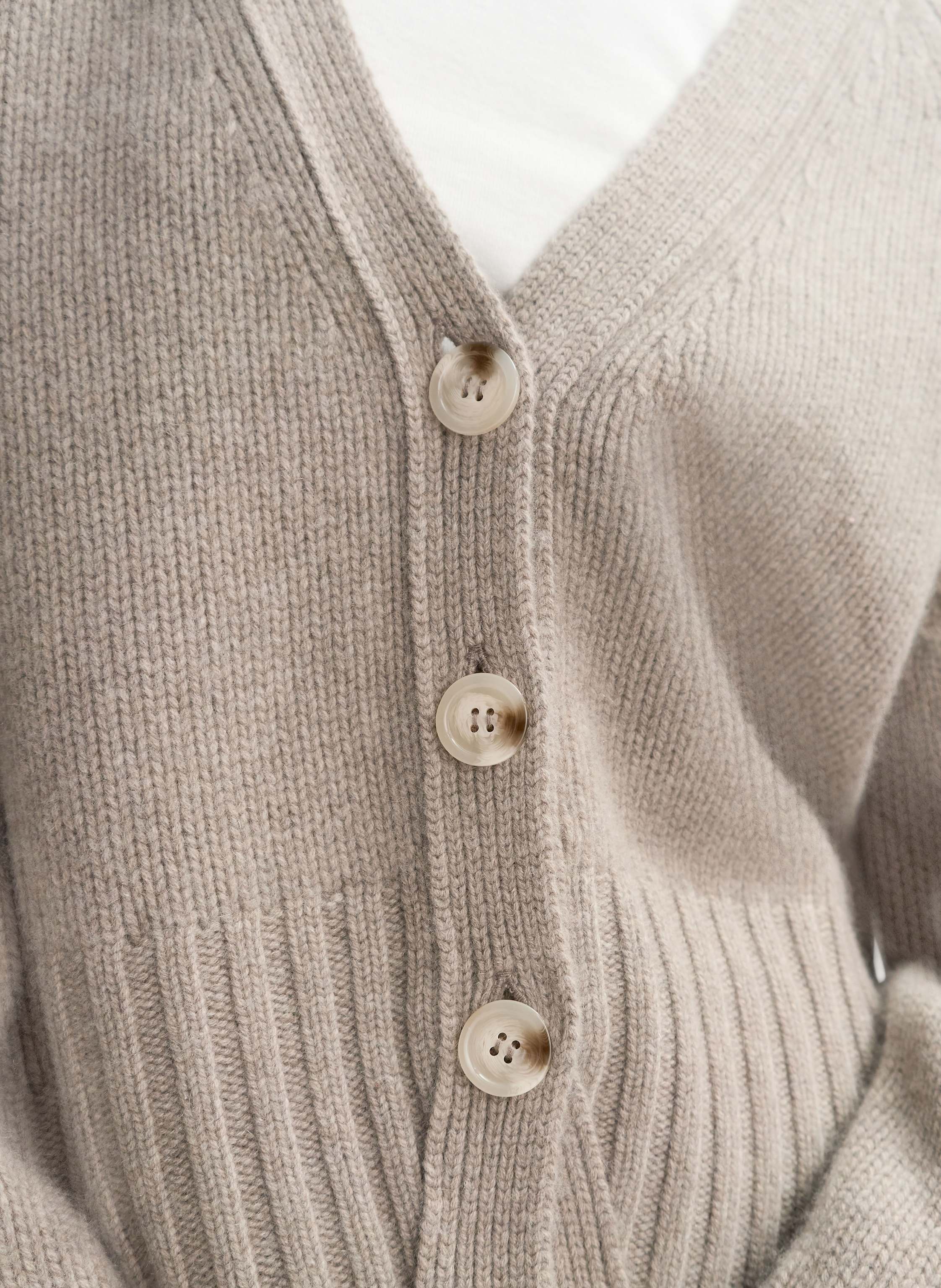 Thumbnail - Soft Goat Strickjacke Aus Cashmere grau