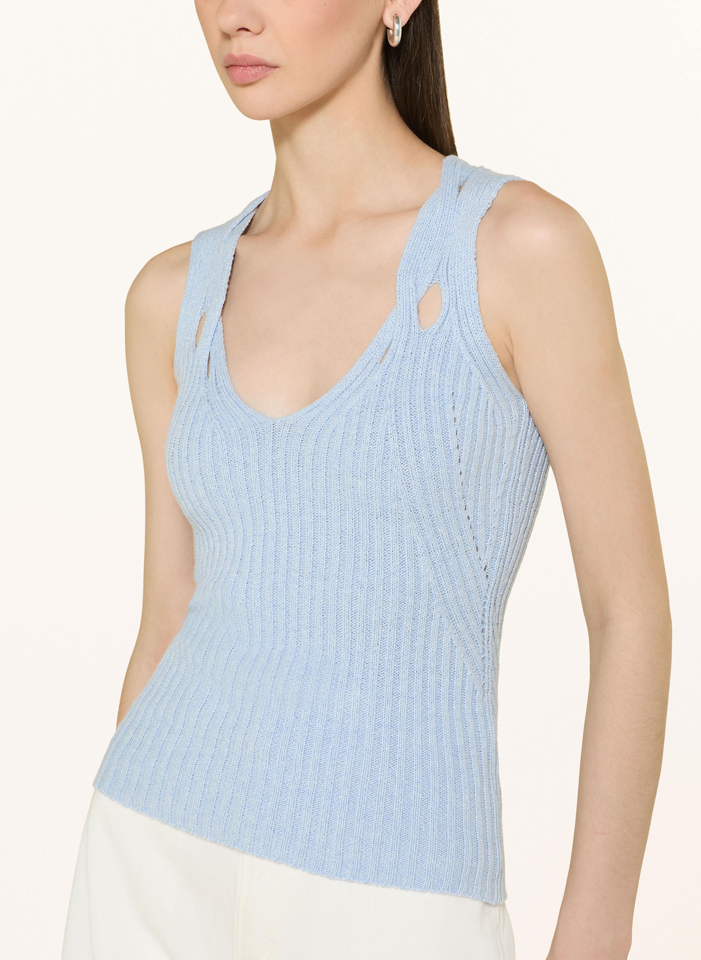Thumbnail - Reiss Stricktop Alethia Mit Leinen blau