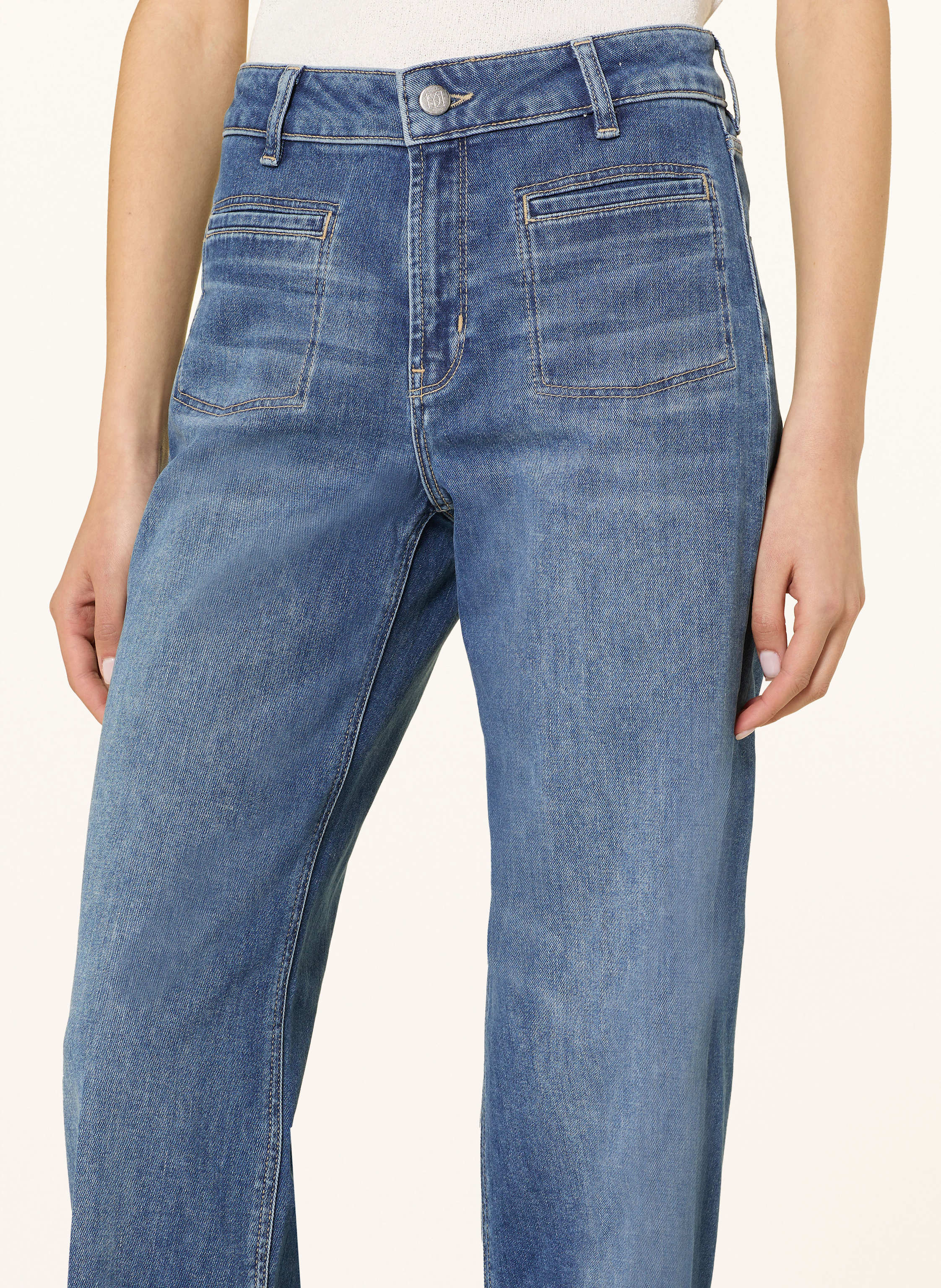 Thumbnail - Someday Flared Jeans Carie French blau