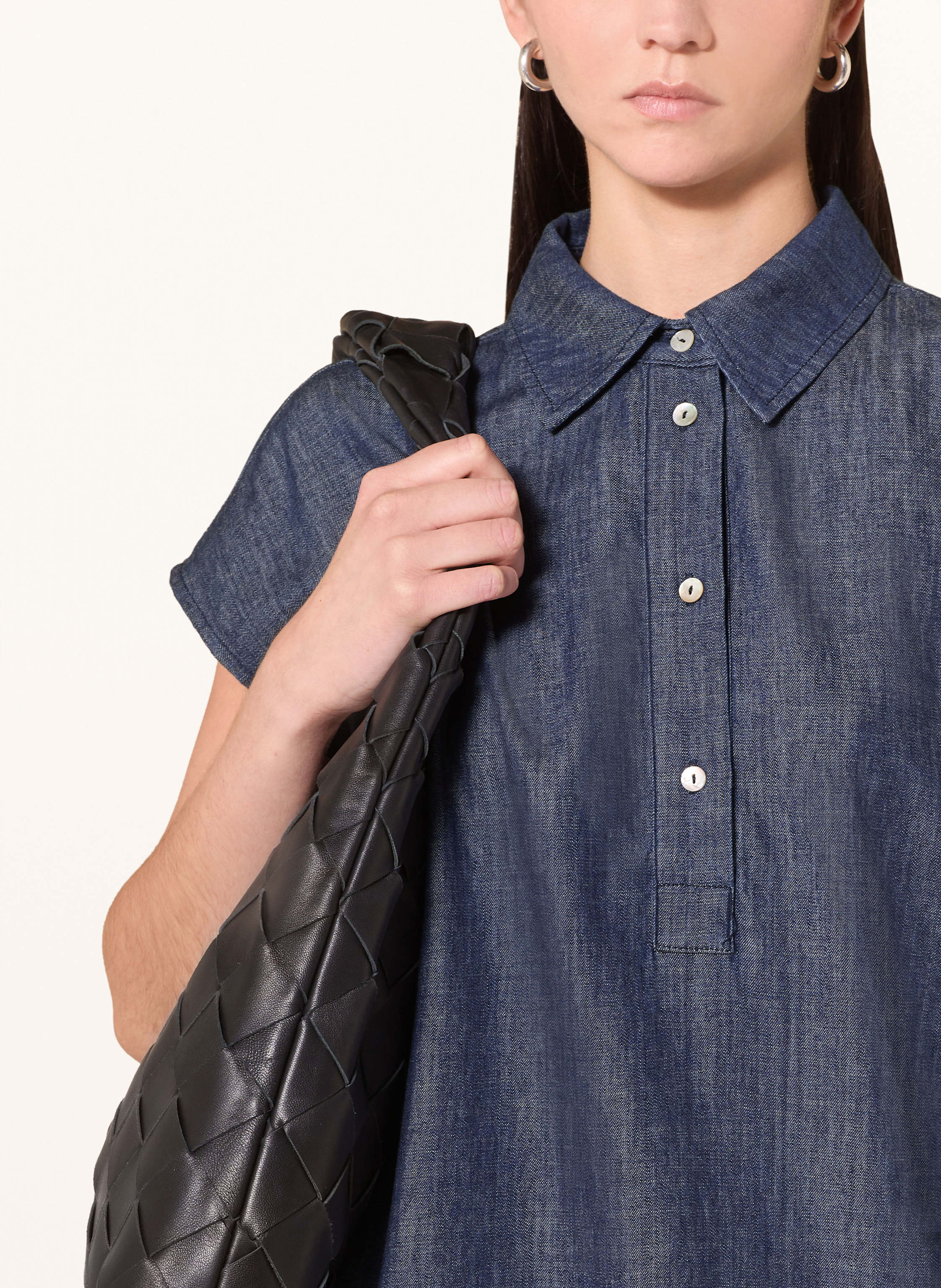 Thumbnail - Opus Kleid Wellja In Jeansoptik blau