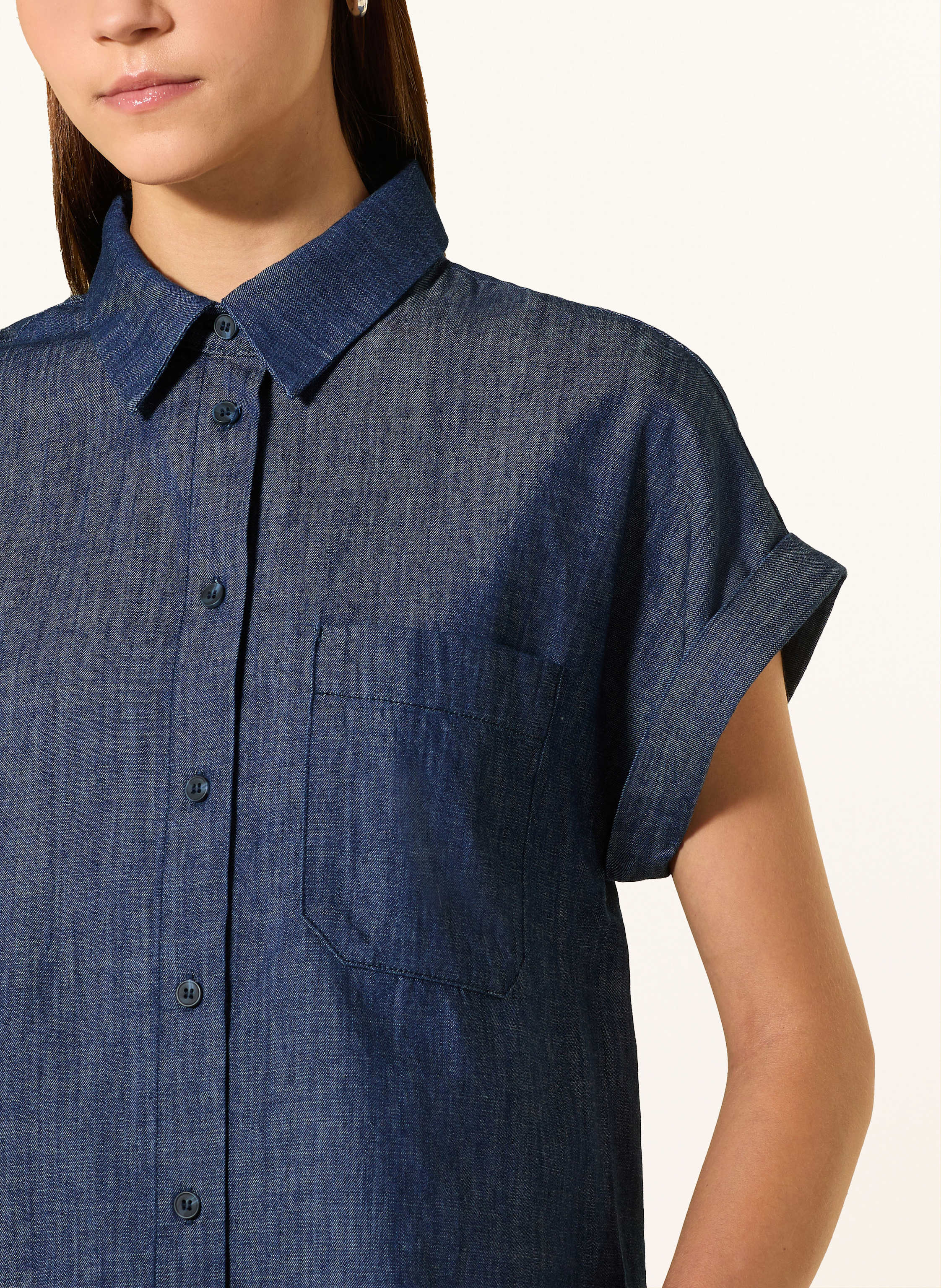 Thumbnail - Opus Hemdbluse Folmes In Jeansoptik blau