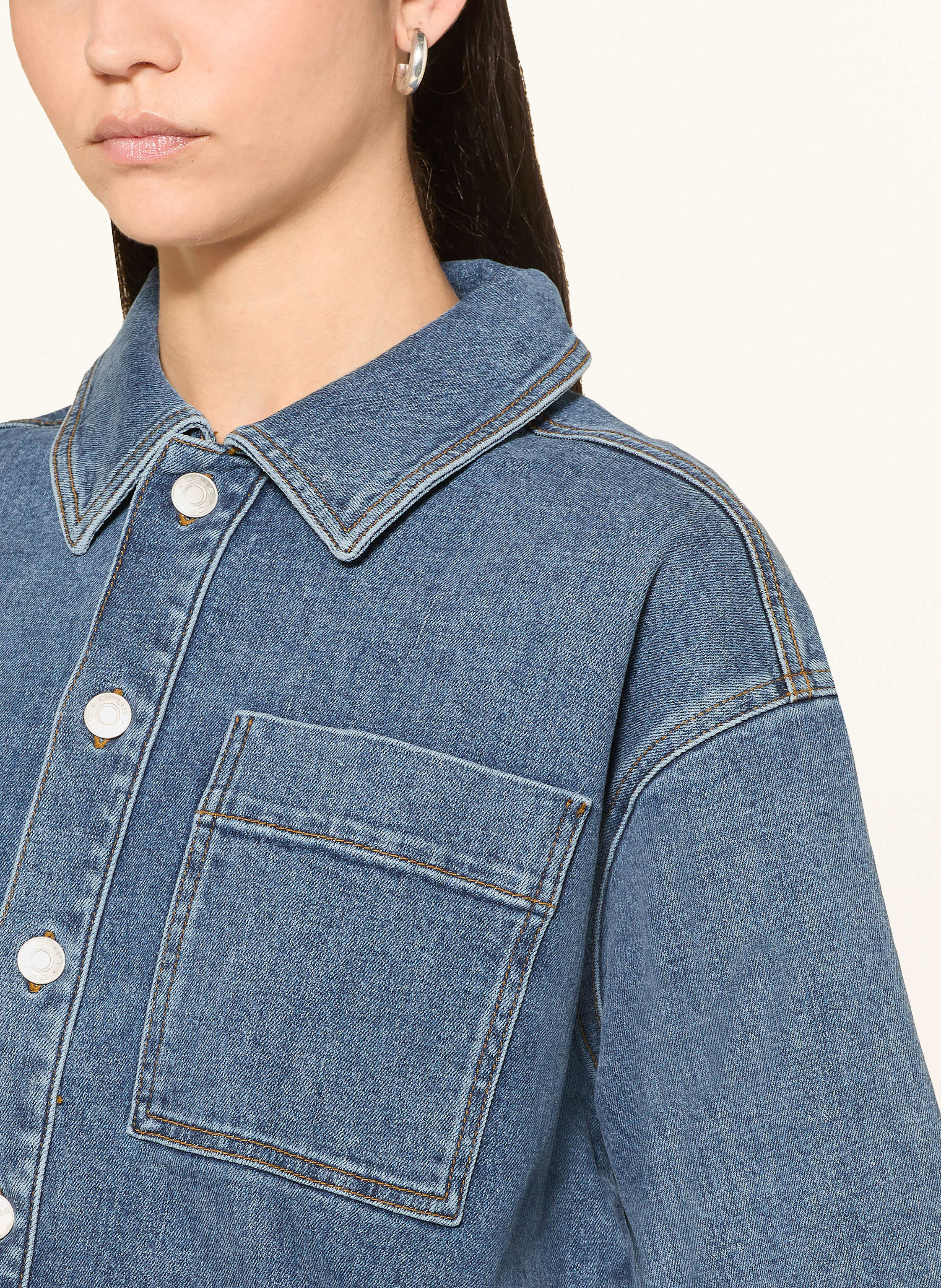 Thumbnail - Opus Jeansbluse Femse blau