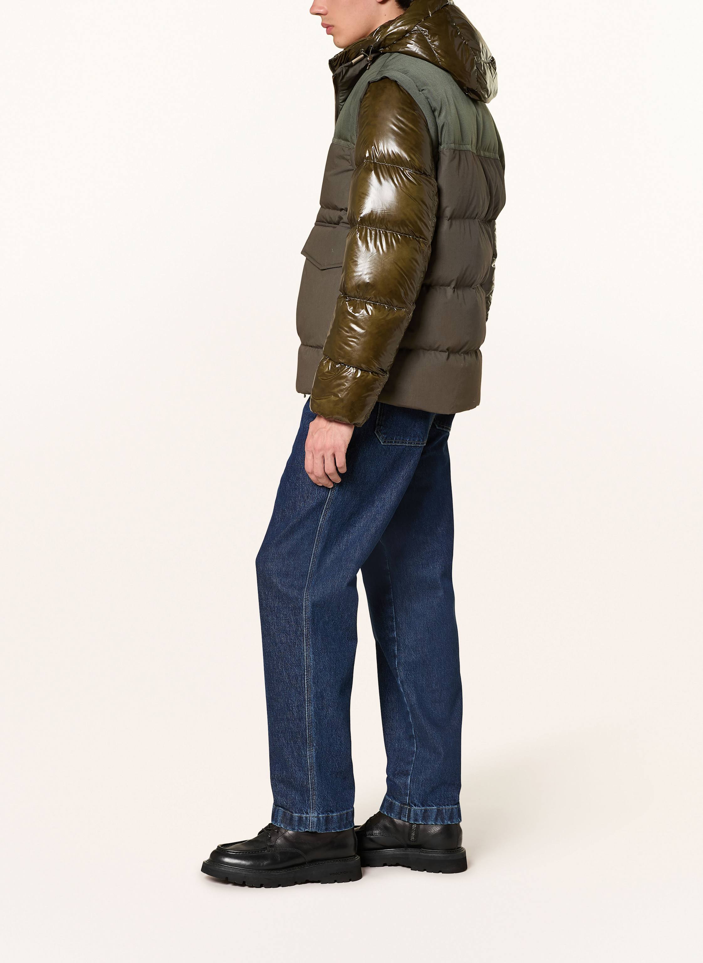 Thumbnail - Woolrich Daunenjacke Mit Abnehmbaren Ärmeln Und Abnehmbarer Kapuze gruen
