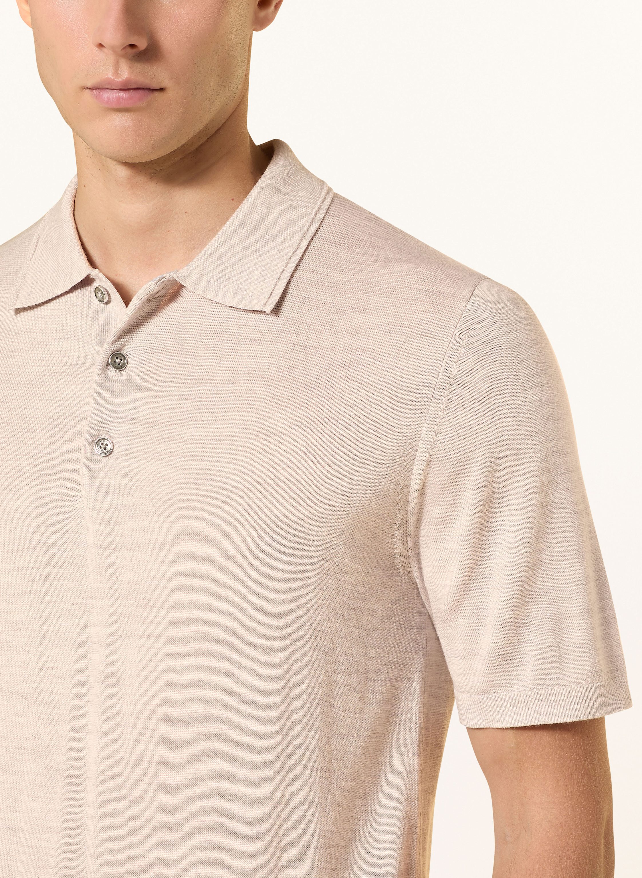 Thumbnail - Reiss Strick-Poloshirt Manor Aus Merinowolle braun