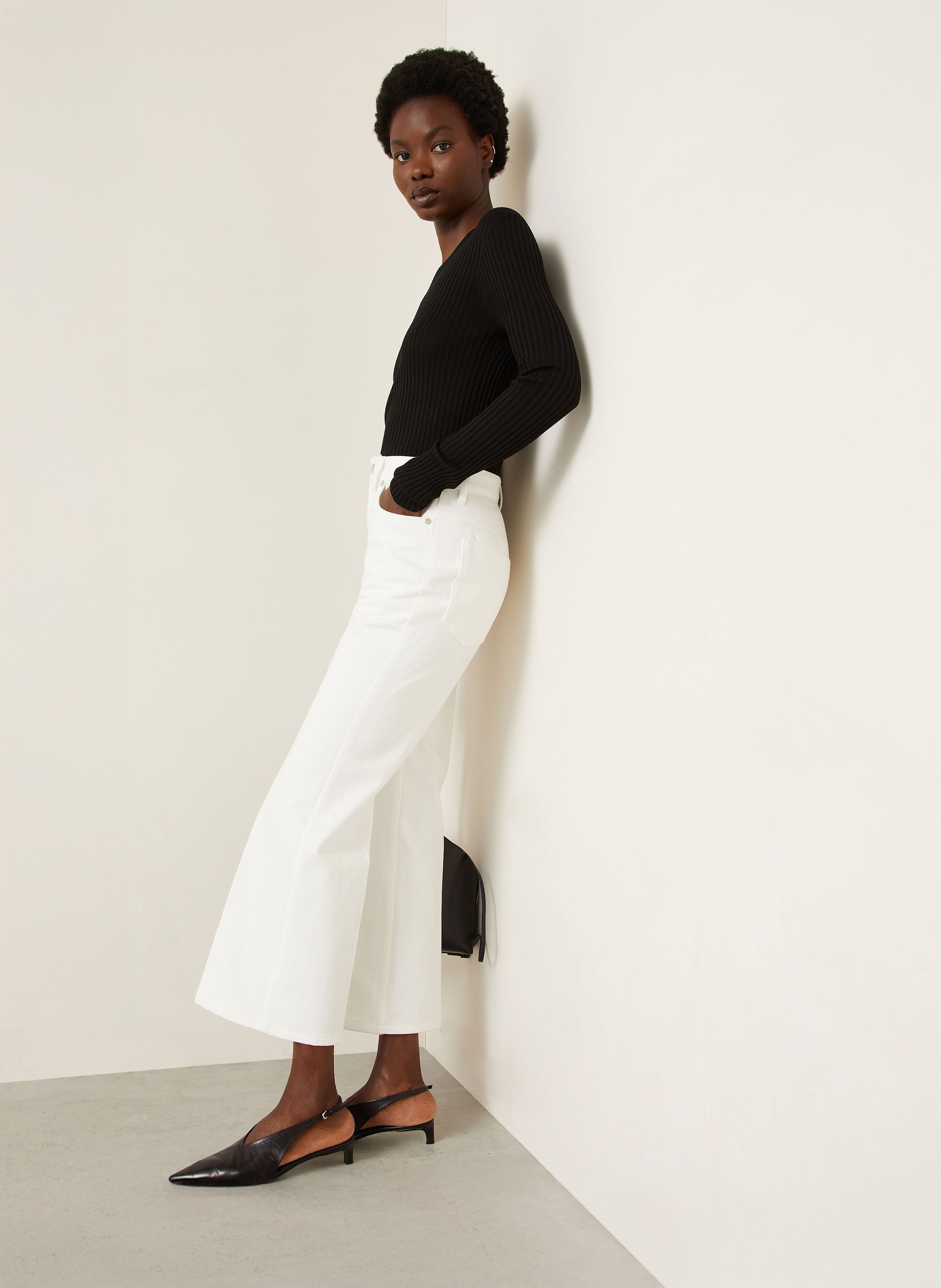 Thumbnail - Jil Sander Flared Jeans weiss