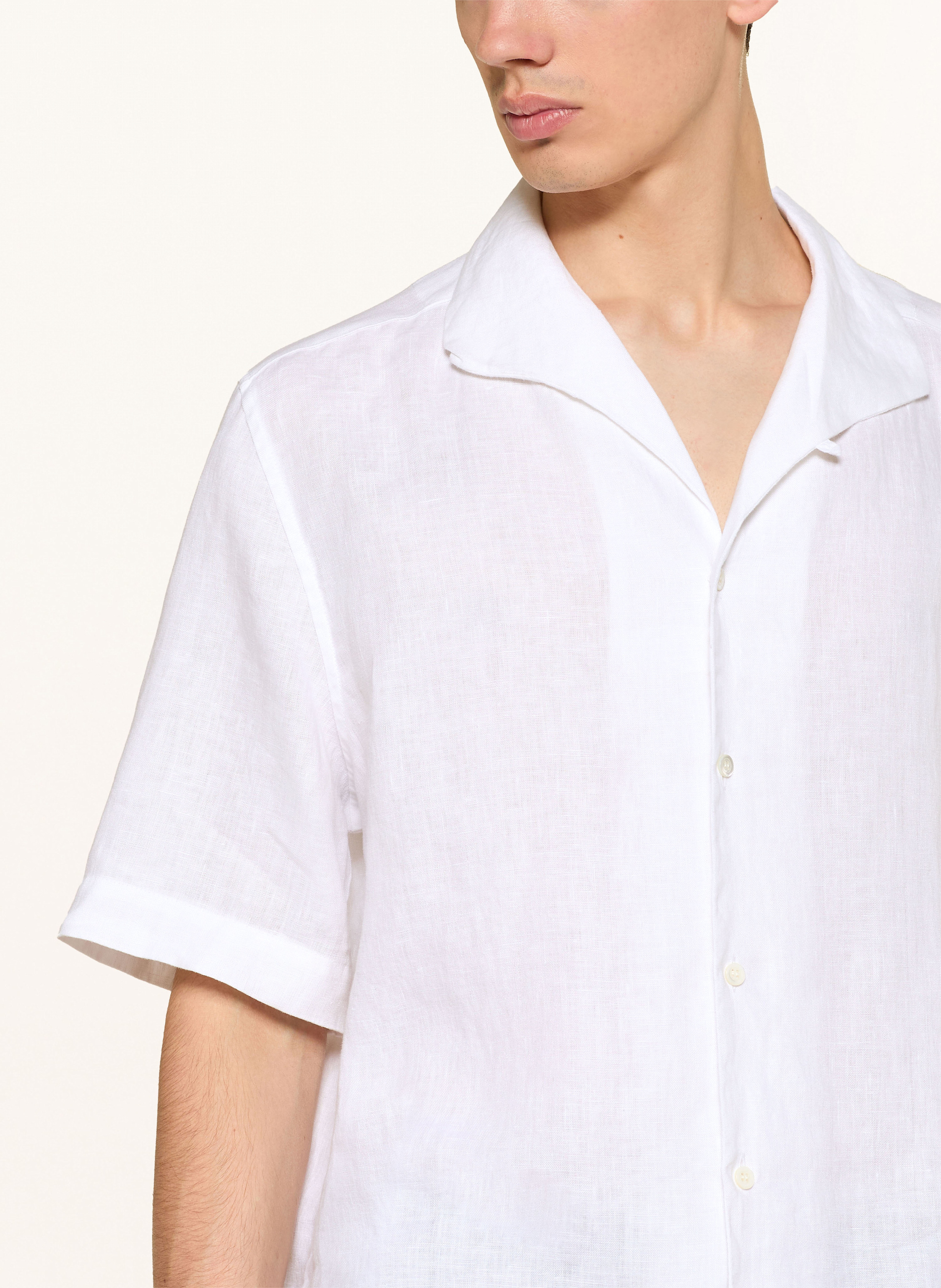 Thumbnail - Cos Resorthemd Regular Fit Aus Leinen weiss