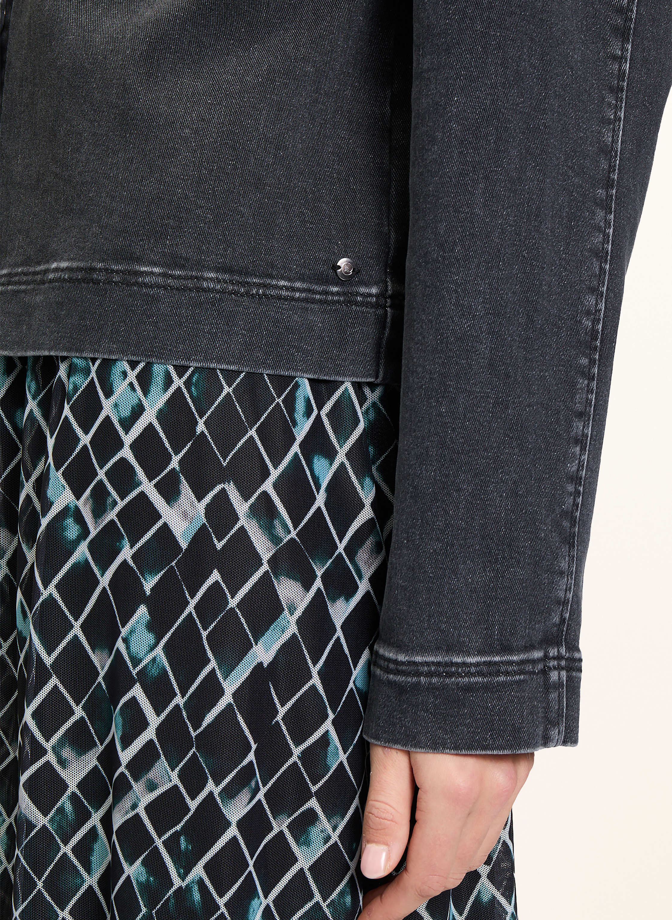 Thumbnail - Betty&Co Jeansjacke grau