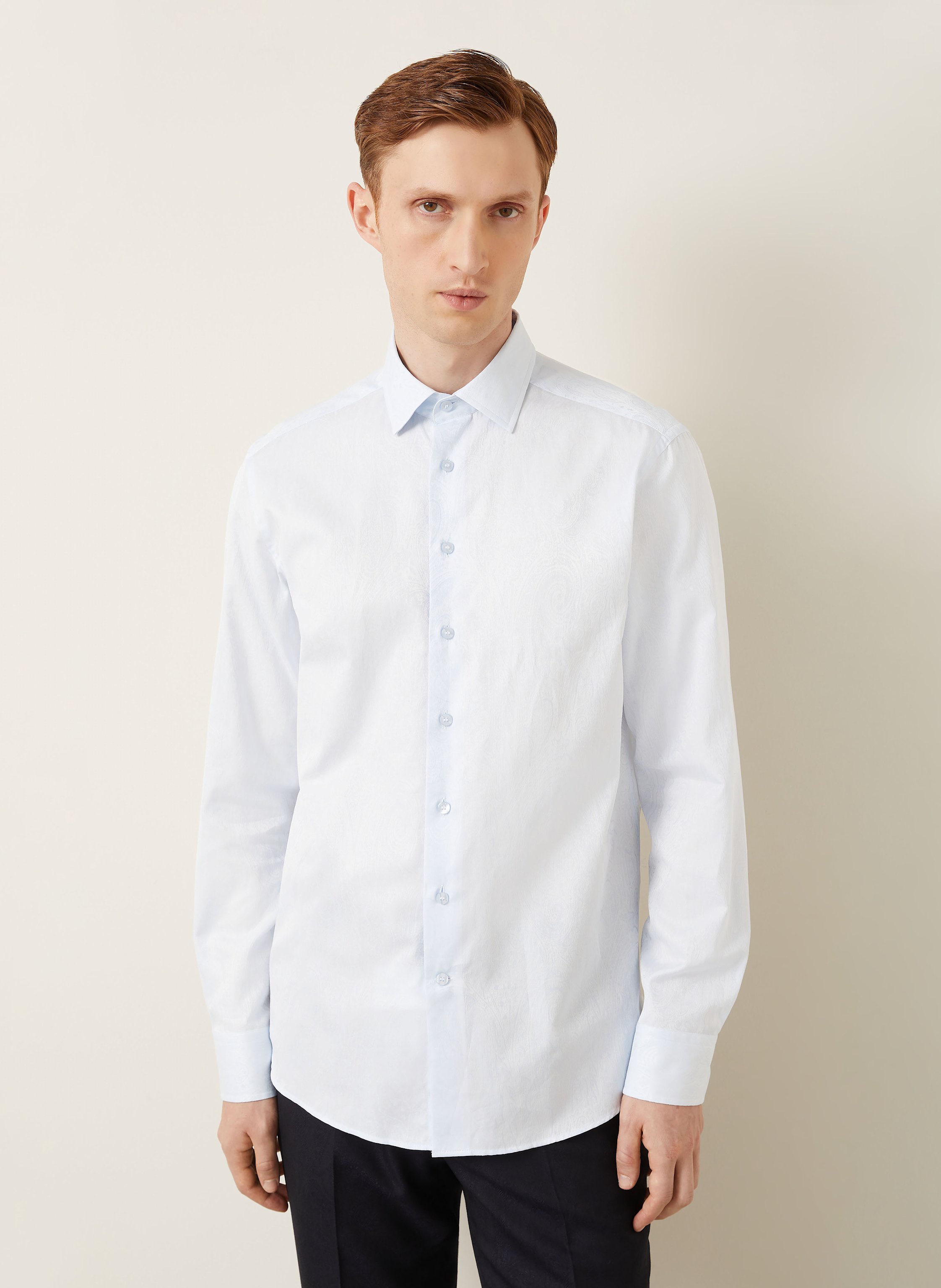 Thumbnail - Etro Brokat-Hemd Slim Fit blau