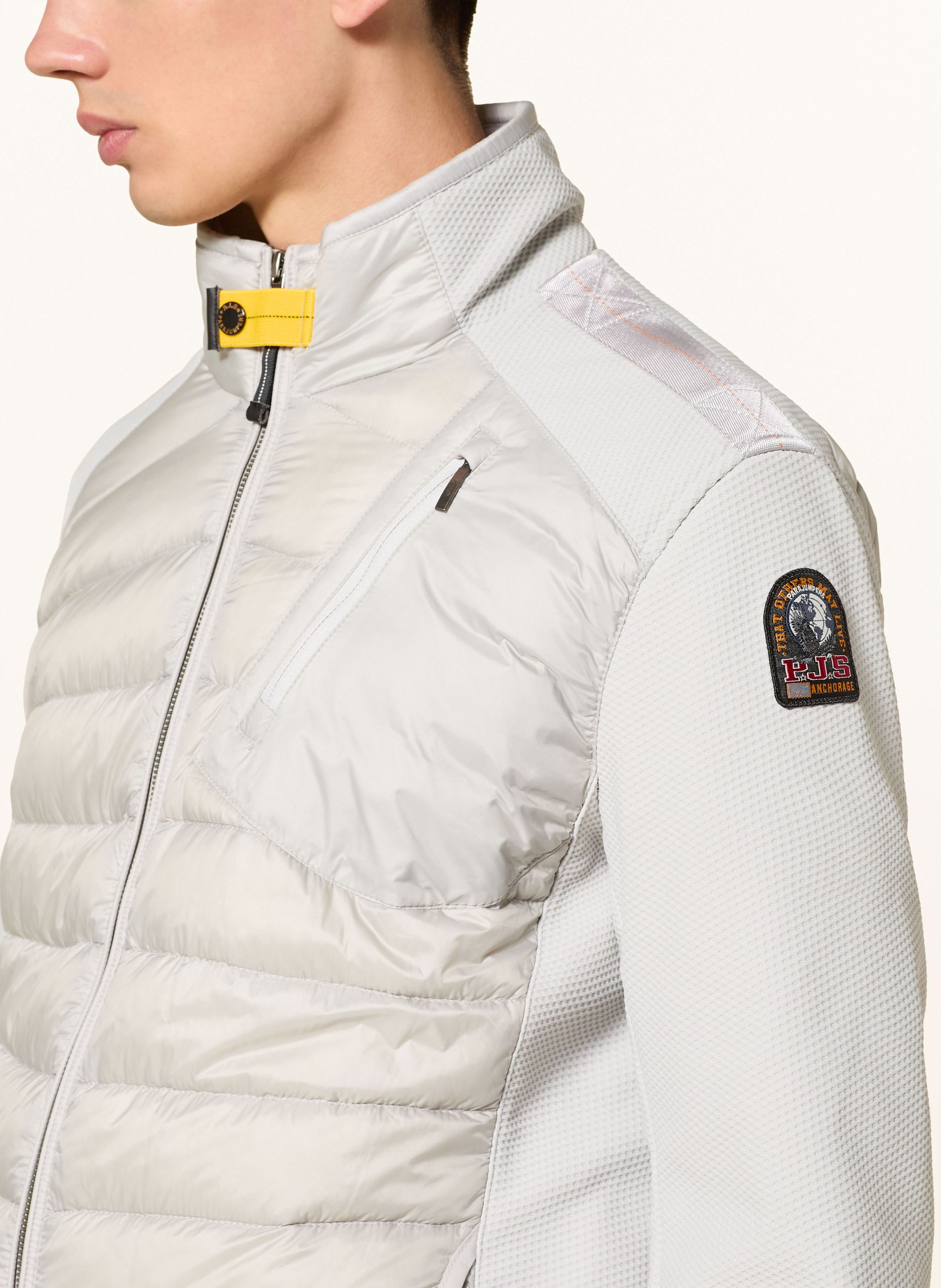 Thumbnail - Parajumpers Daunenjacke Jayden Im Materialmix grau