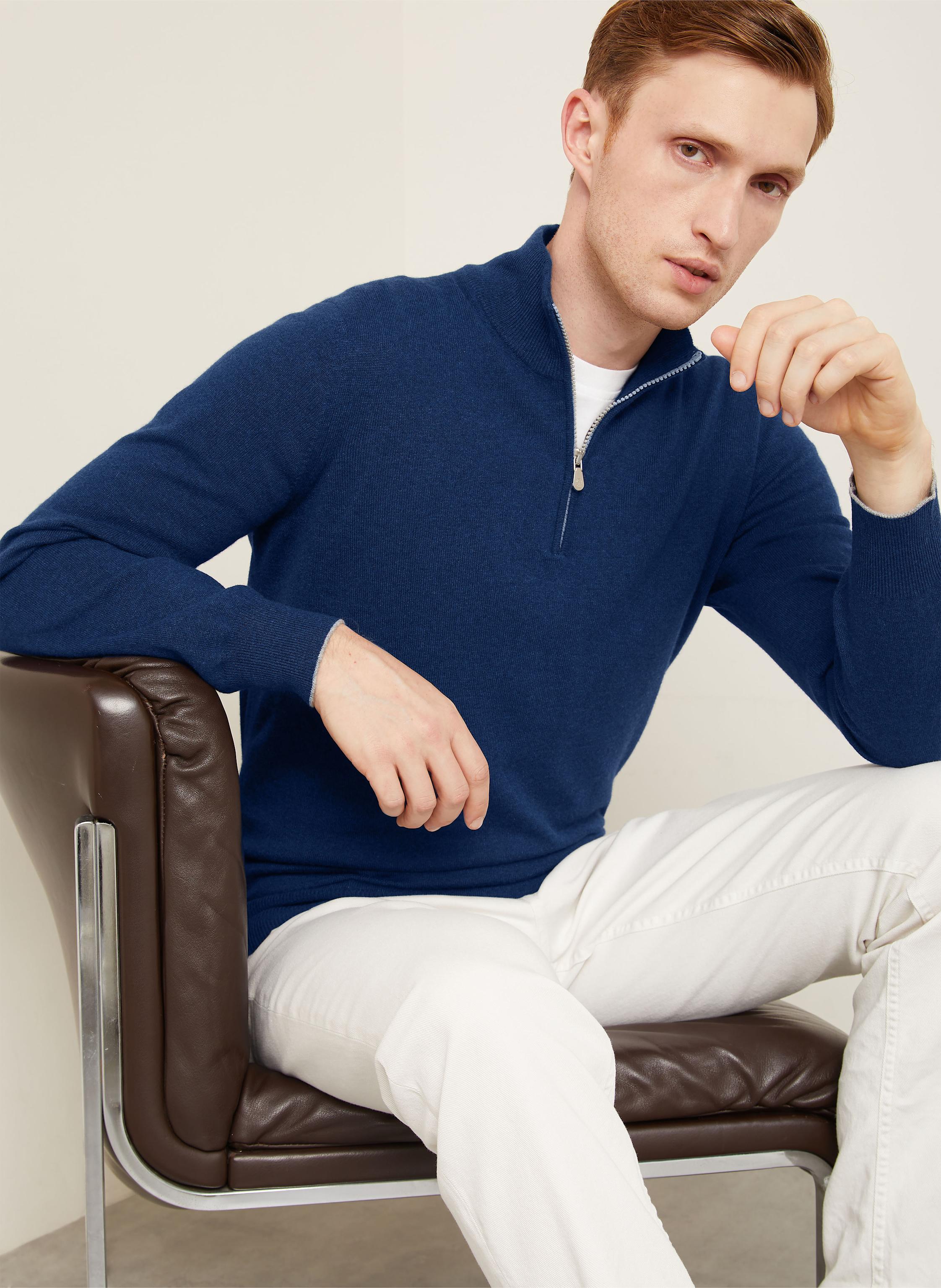 Thumbnail - Brunello Cucinelli Cashmere-Troyer blau