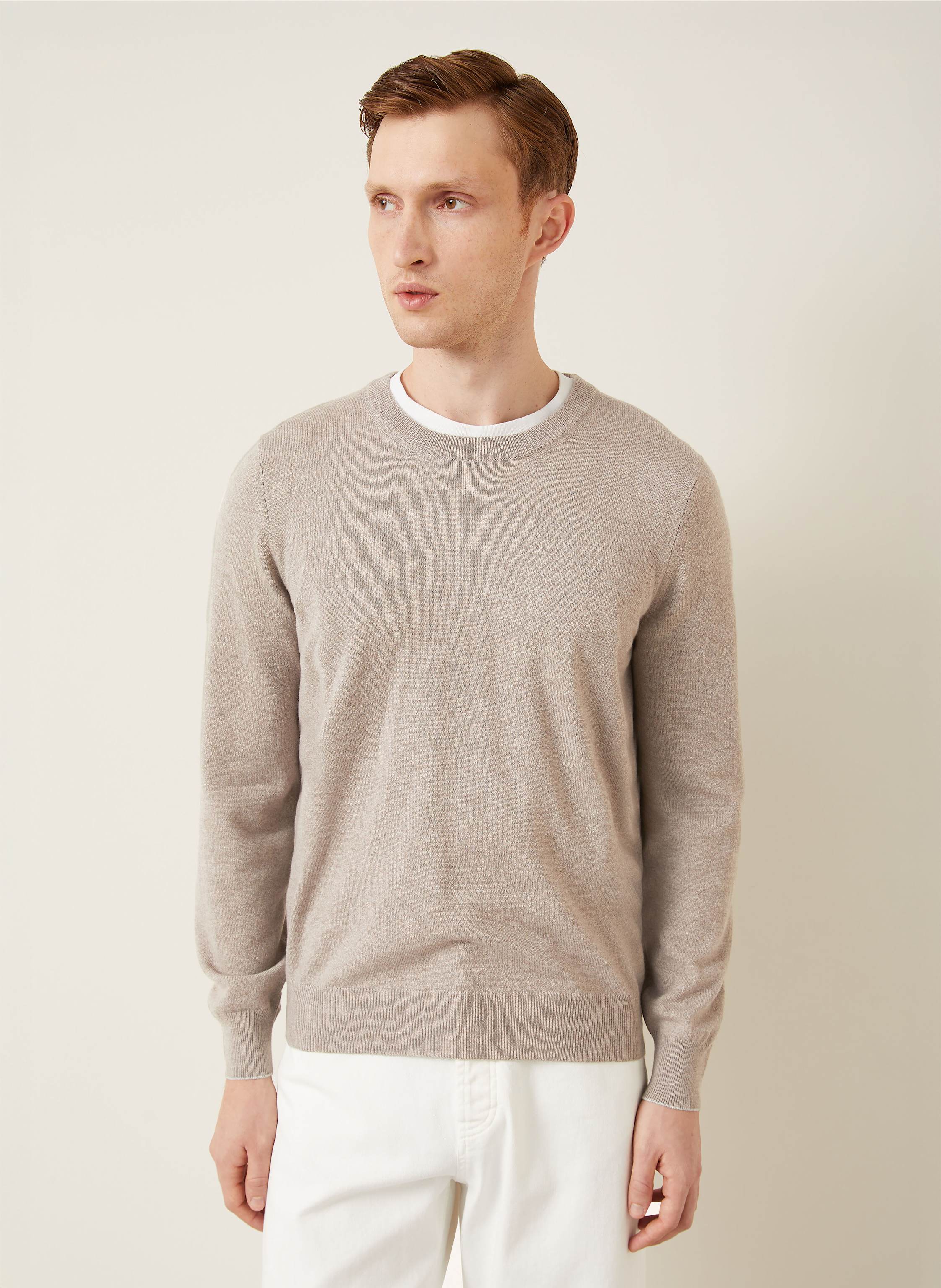 Thumbnail - Brunello Cucinelli Cashmere-Pullover beige