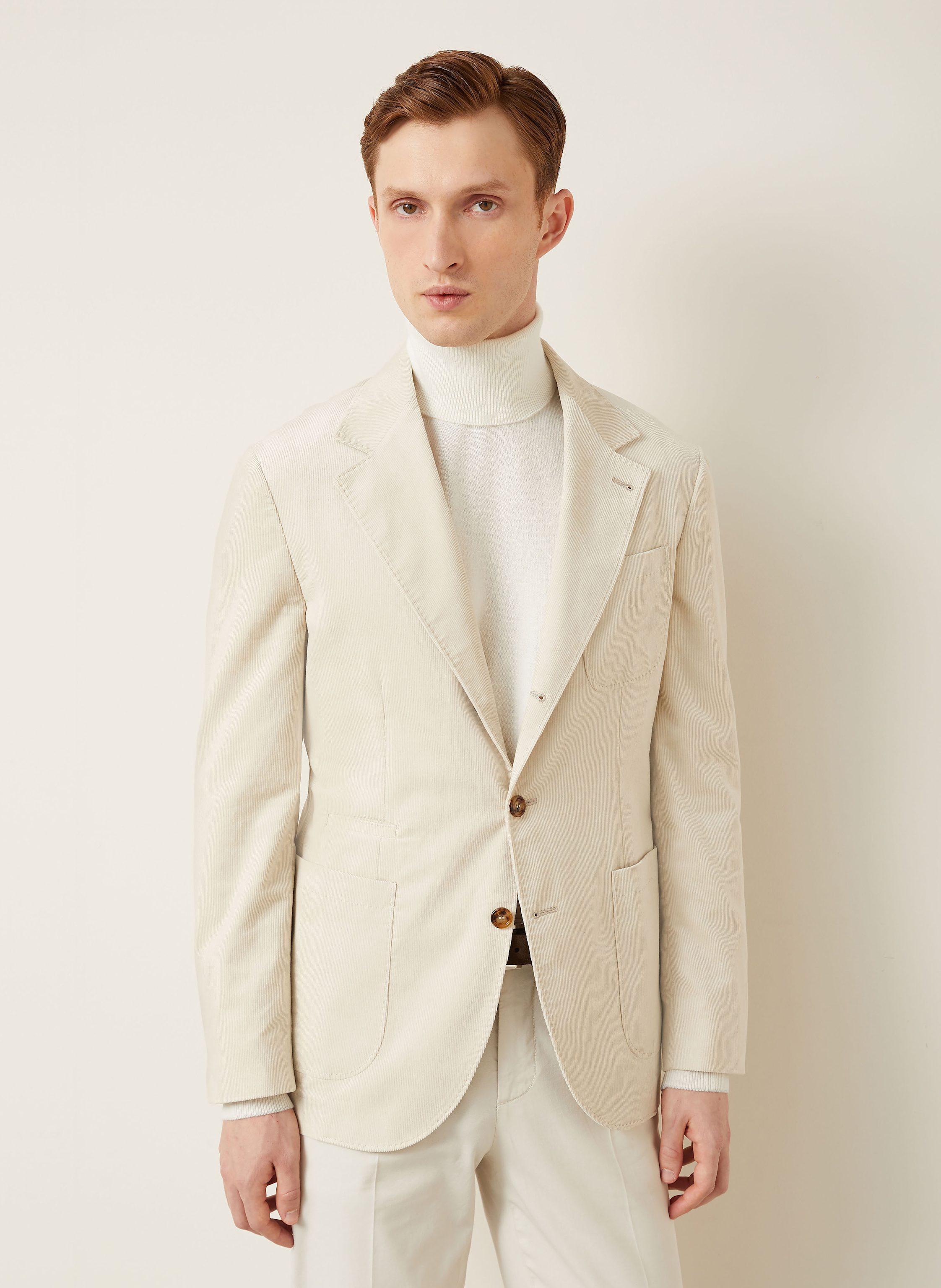 Thumbnail - Brunello Cucinelli Cordsakko beige