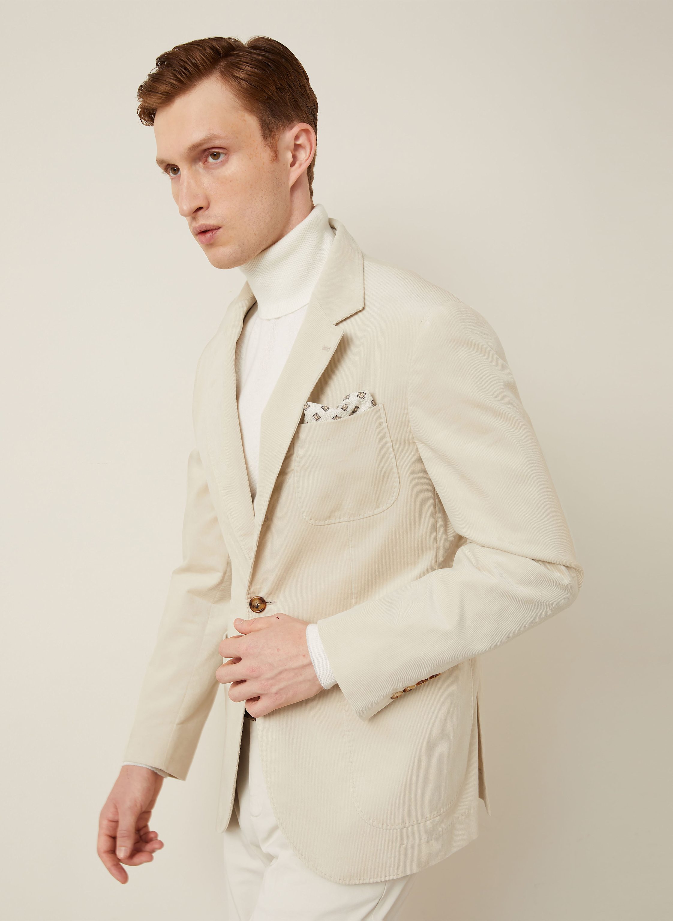 Thumbnail - Brunello Cucinelli Cordsakko beige