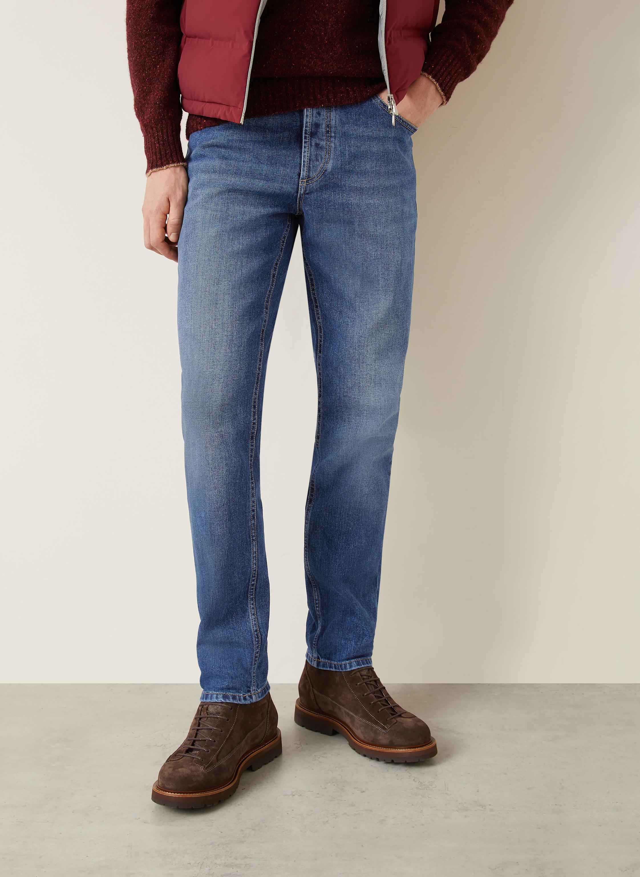 Thumbnail - Brunello Cucinelli Jeans Traditional Fit blau