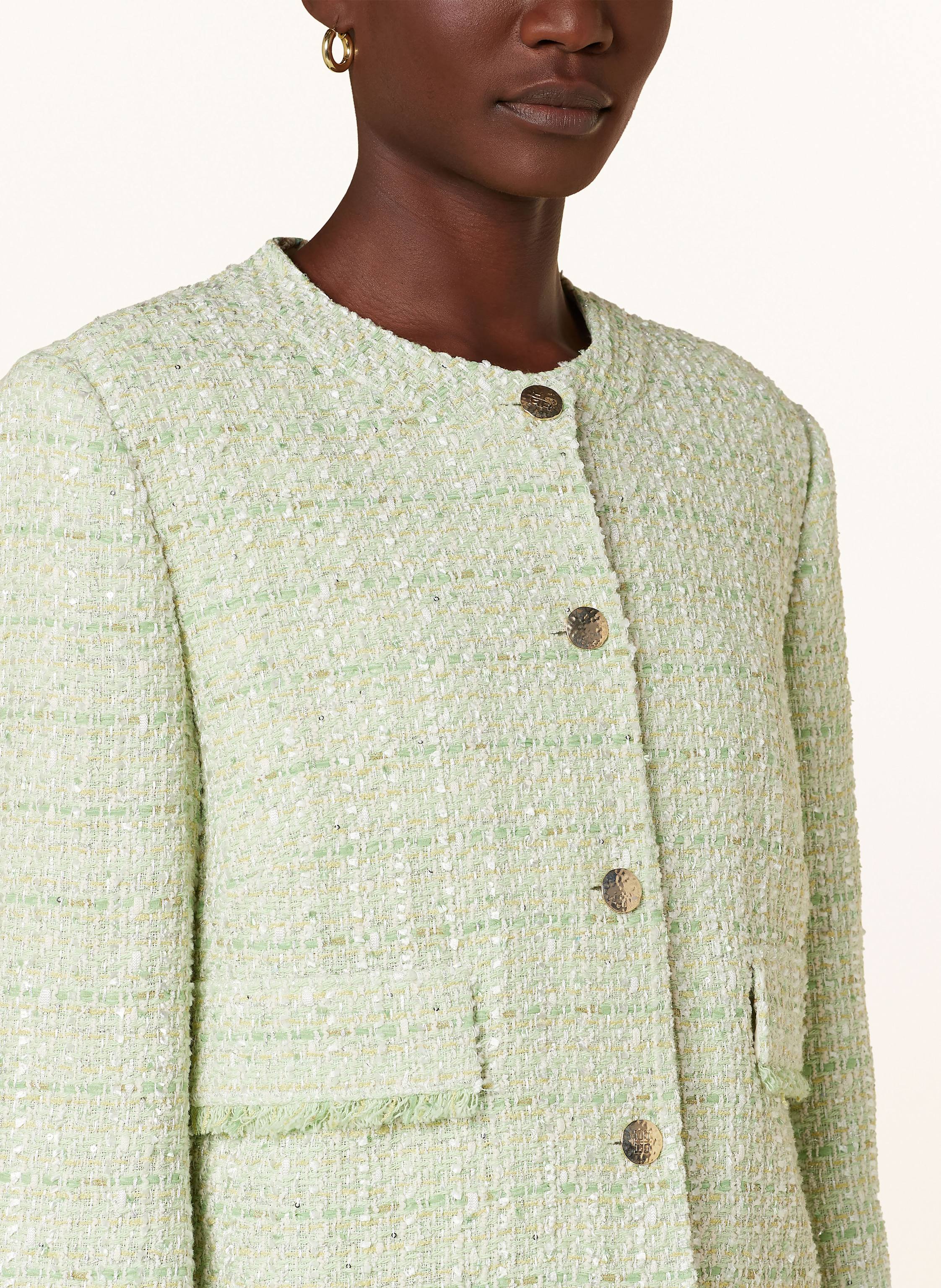 Thumbnail - Riani Kastenjacke Aus Tweed Mit Pailletten gruen