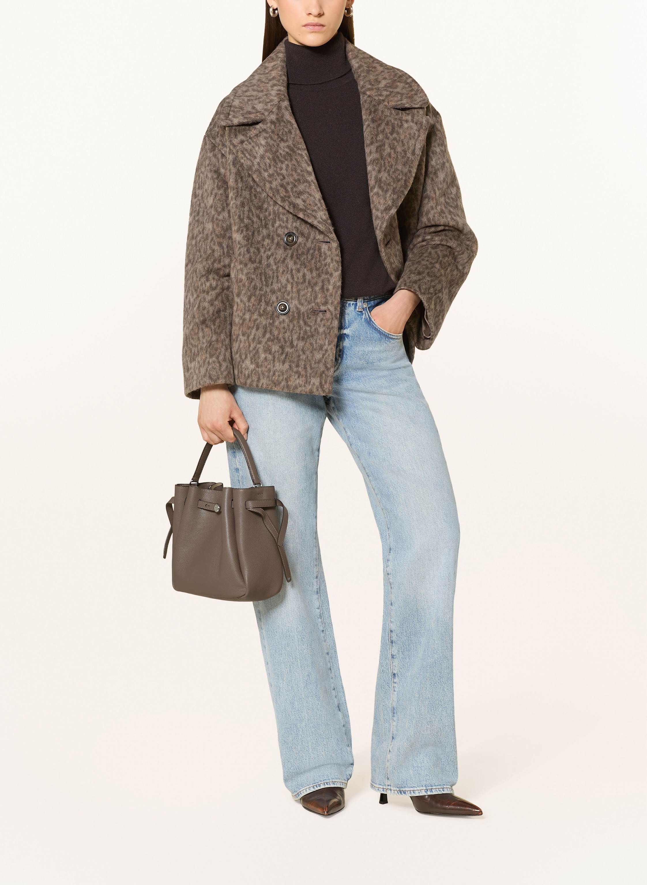 Thumbnail - Tory Burch Beuteltasche Romy beige