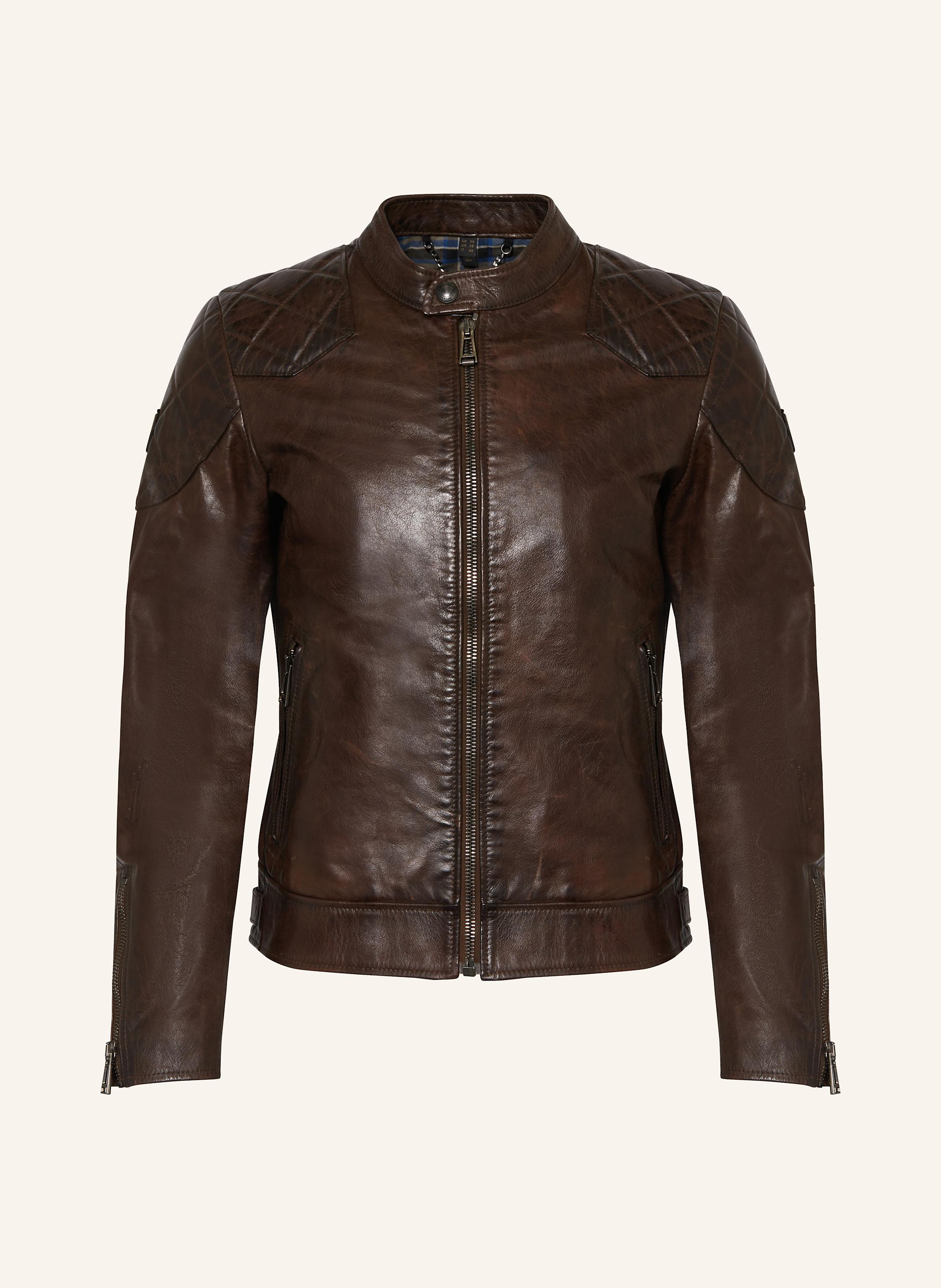 BELSTAFF Leather jacket OUTLAW in dark brown