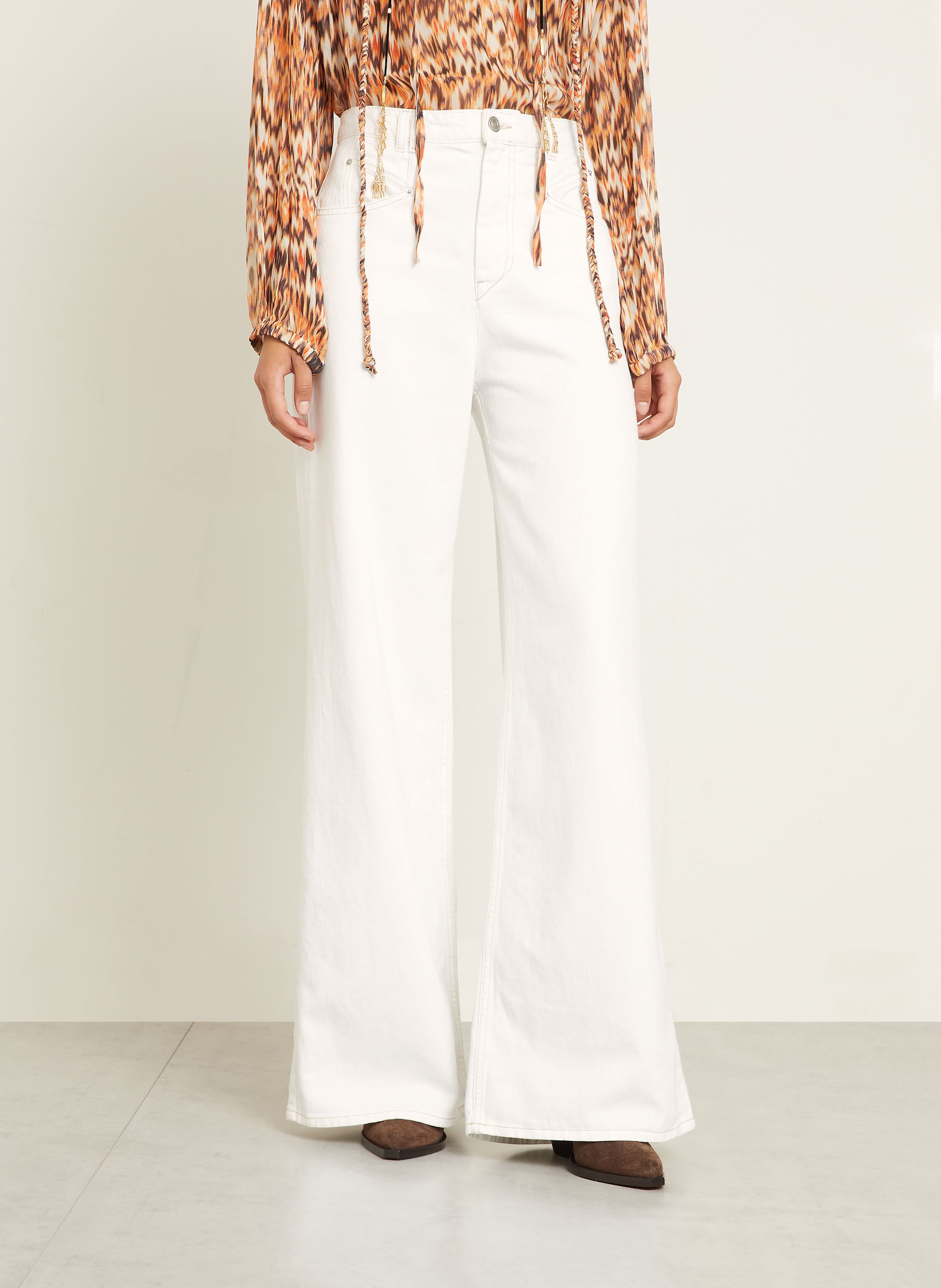 Thumbnail - Isabel Marant Straight Jeans Lemony-Gb weiss