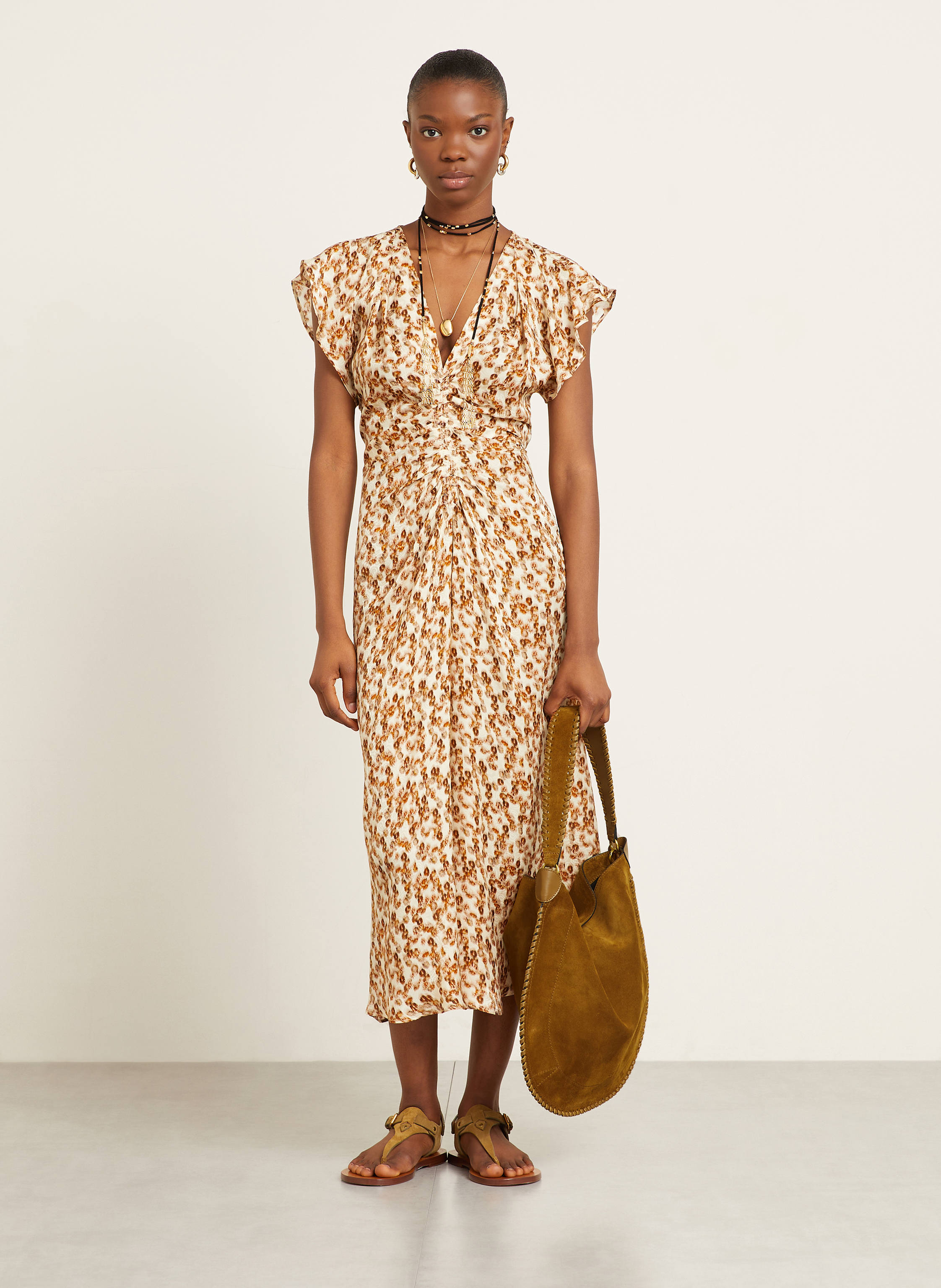 Thumbnail - Isabel Marant Beuteltasche Oskan braun