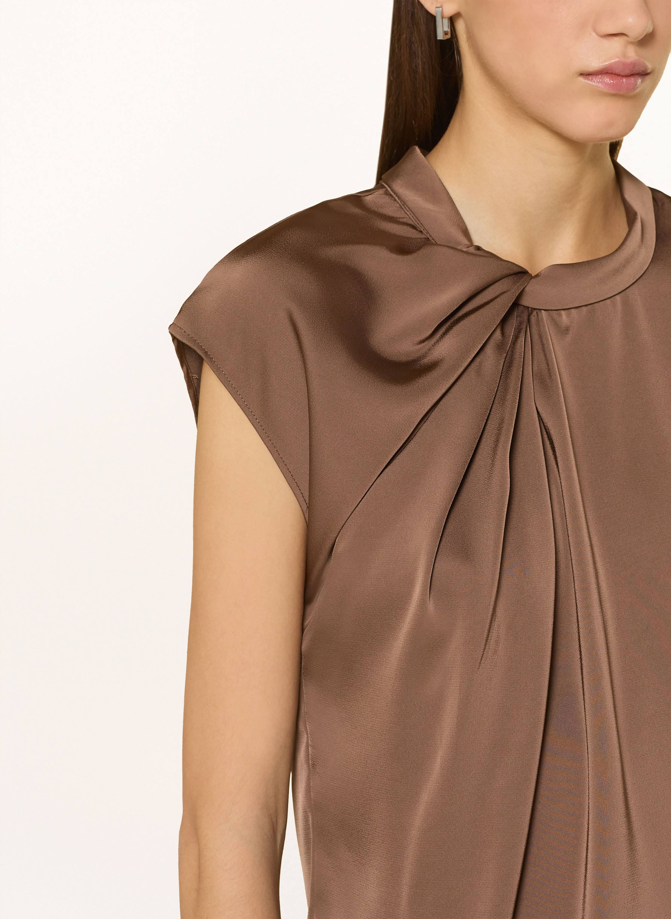 Thumbnail - Neo Noir Blusenshirt Fleur Aus Satin braun