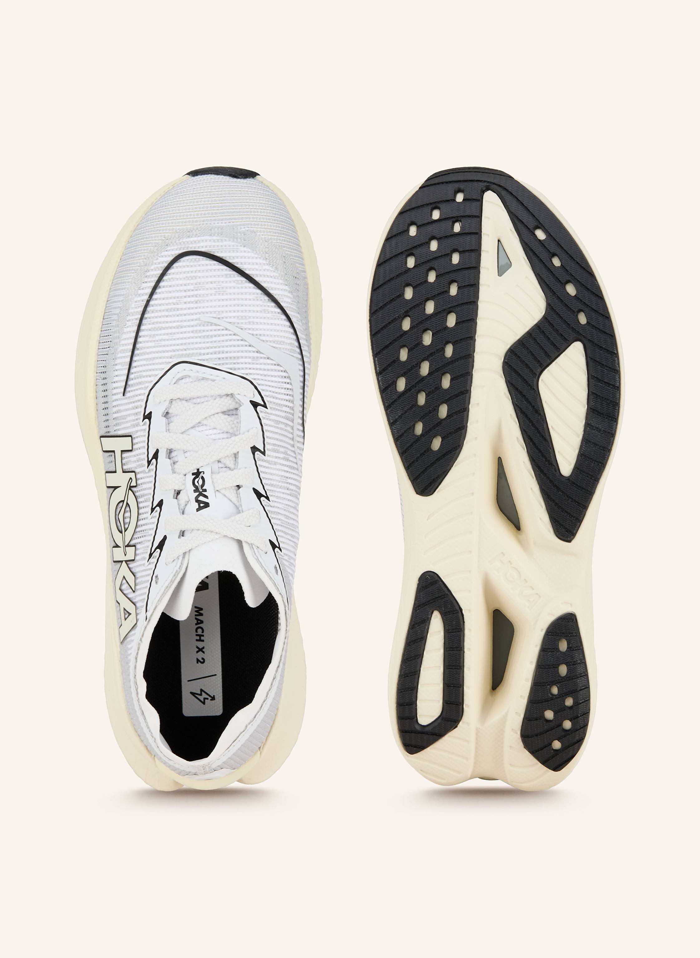 Thumbnail - Hoka Laufschuhe Mach x2 weiss