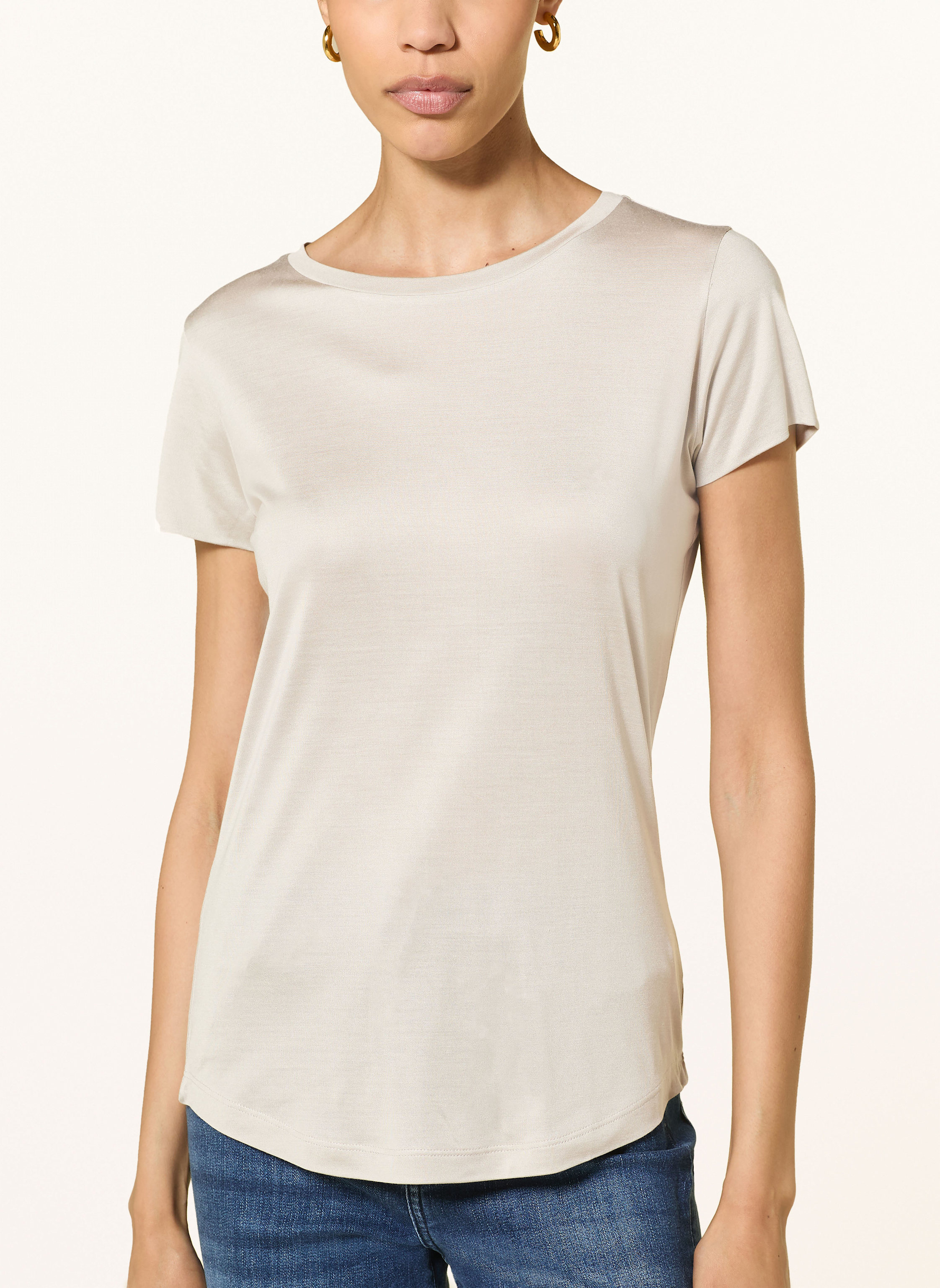 Thumbnail - Stefan Brandt T-Shirt Aus Seide beige