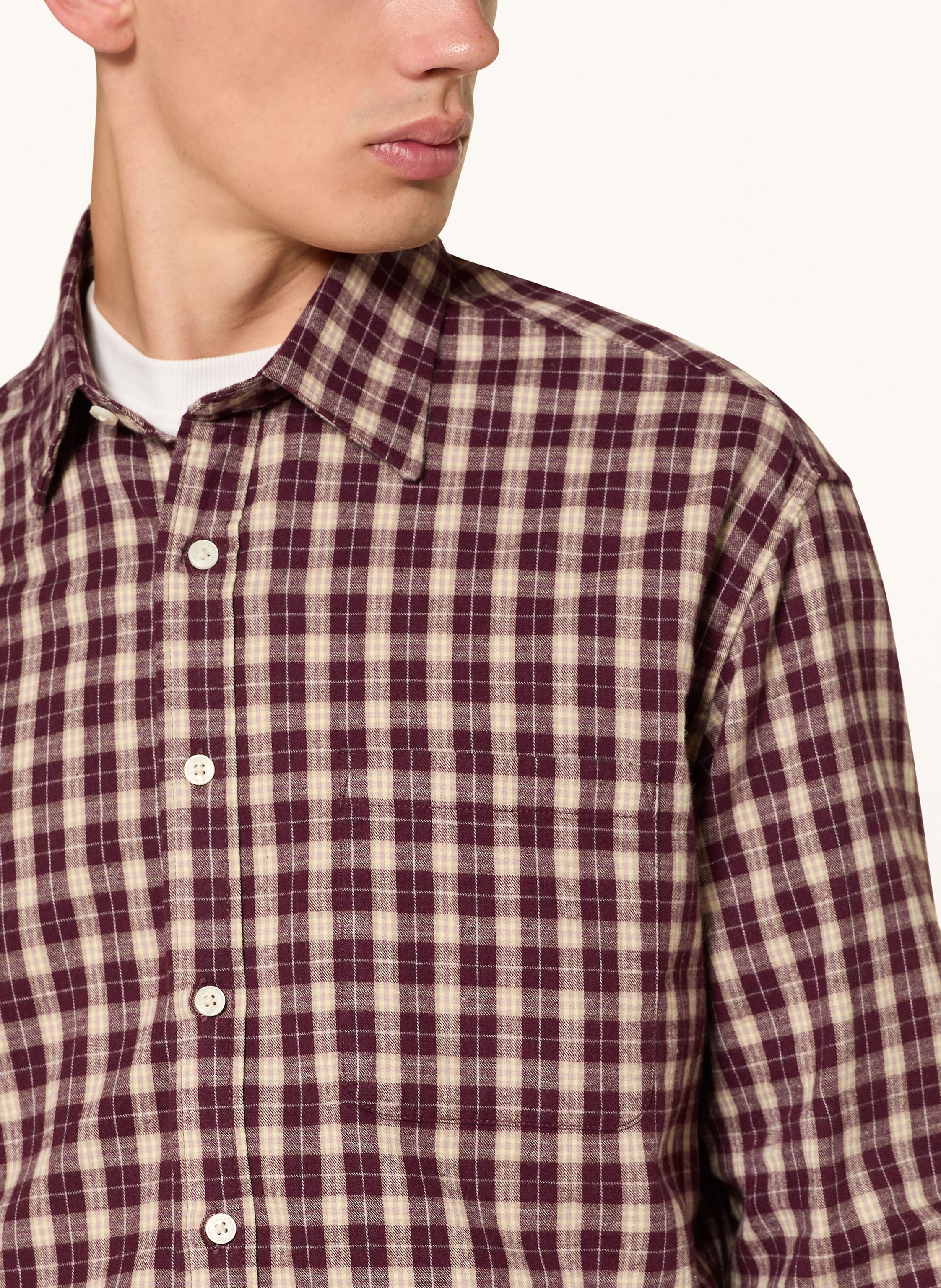 Thumbnail - Nn.07 Flanellhemd Deon Comfort Fit rot