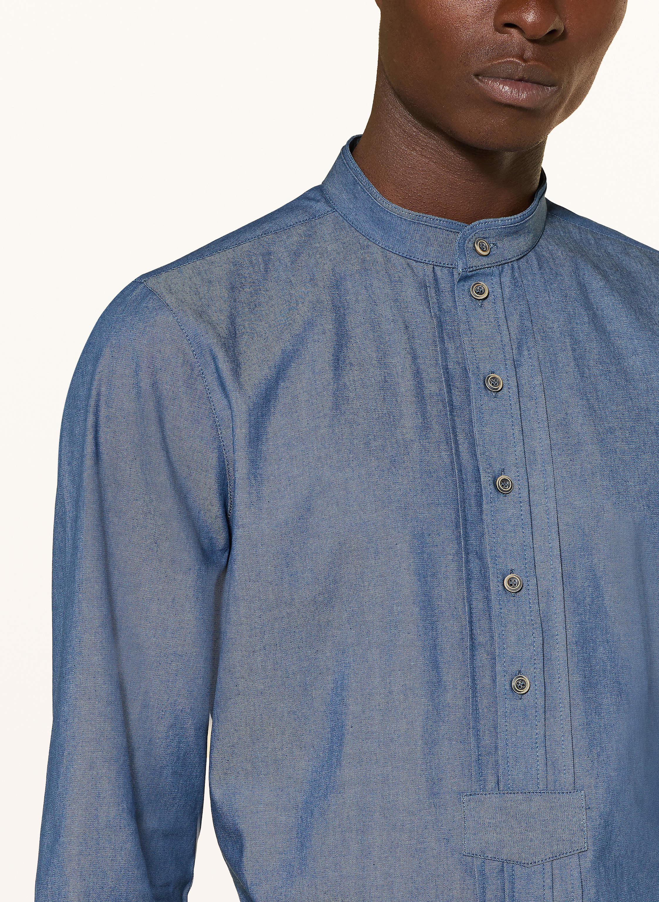 Thumbnail - Grasegger Trachtenhemd Kopeke Extra Slim Fit Mit Stehkragen blau