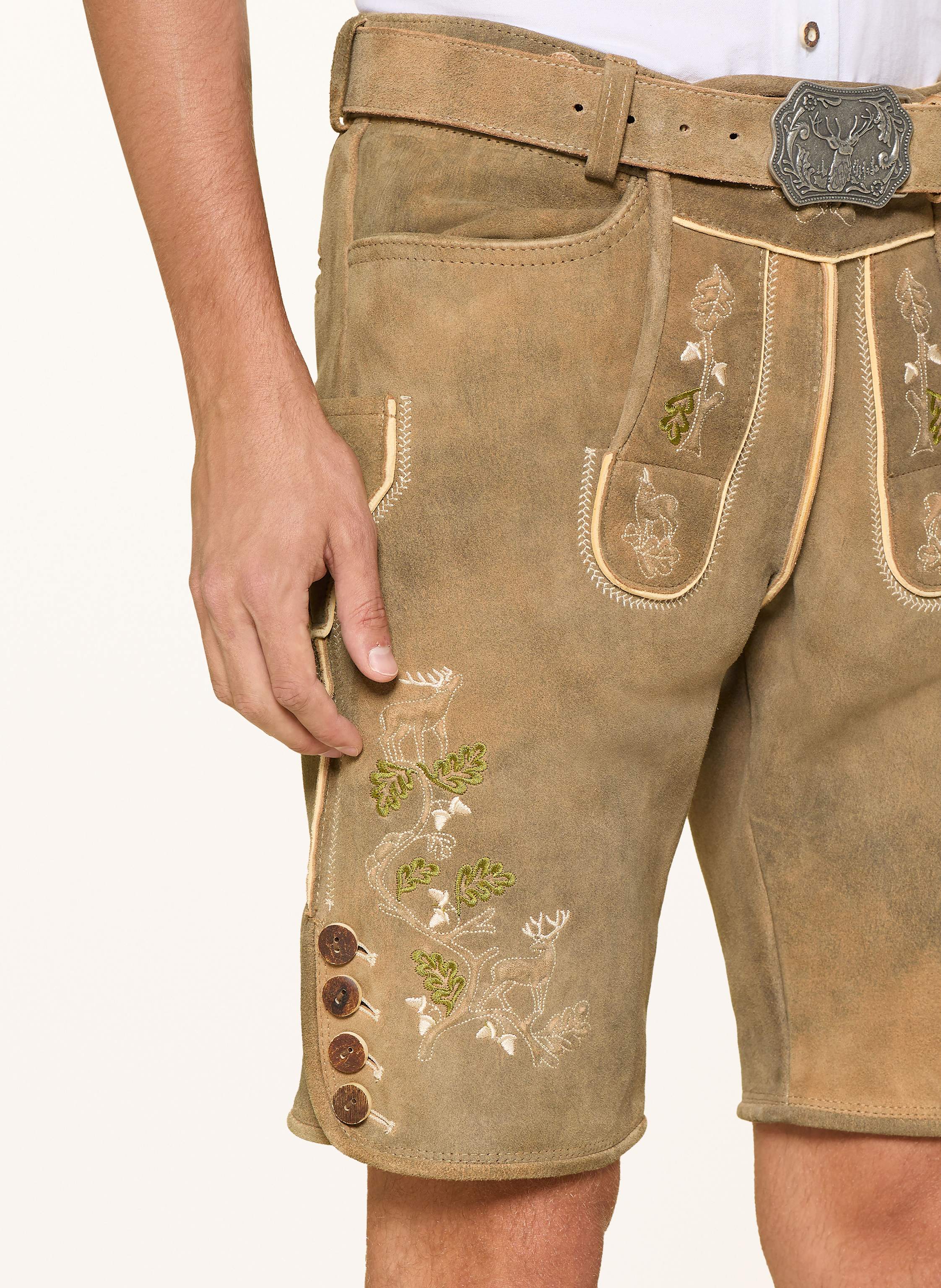 Thumbnail - Hirscher Trachten-Lederhose Freising beige