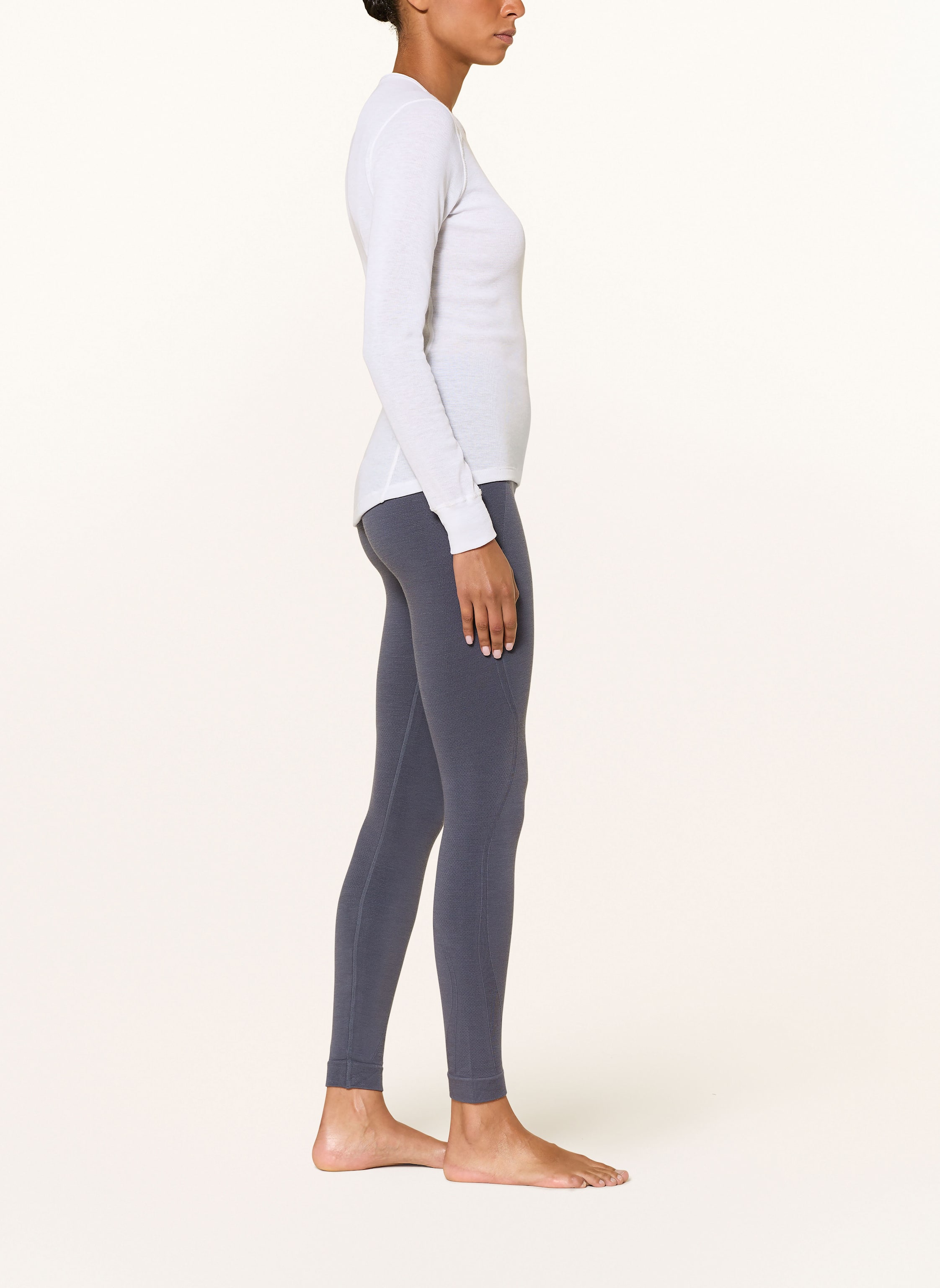 Thumbnail - Icebreaker Funktionswäsche-Hose Mer 260 Zoneknit Seamless 25 Mit Merinowolle grau