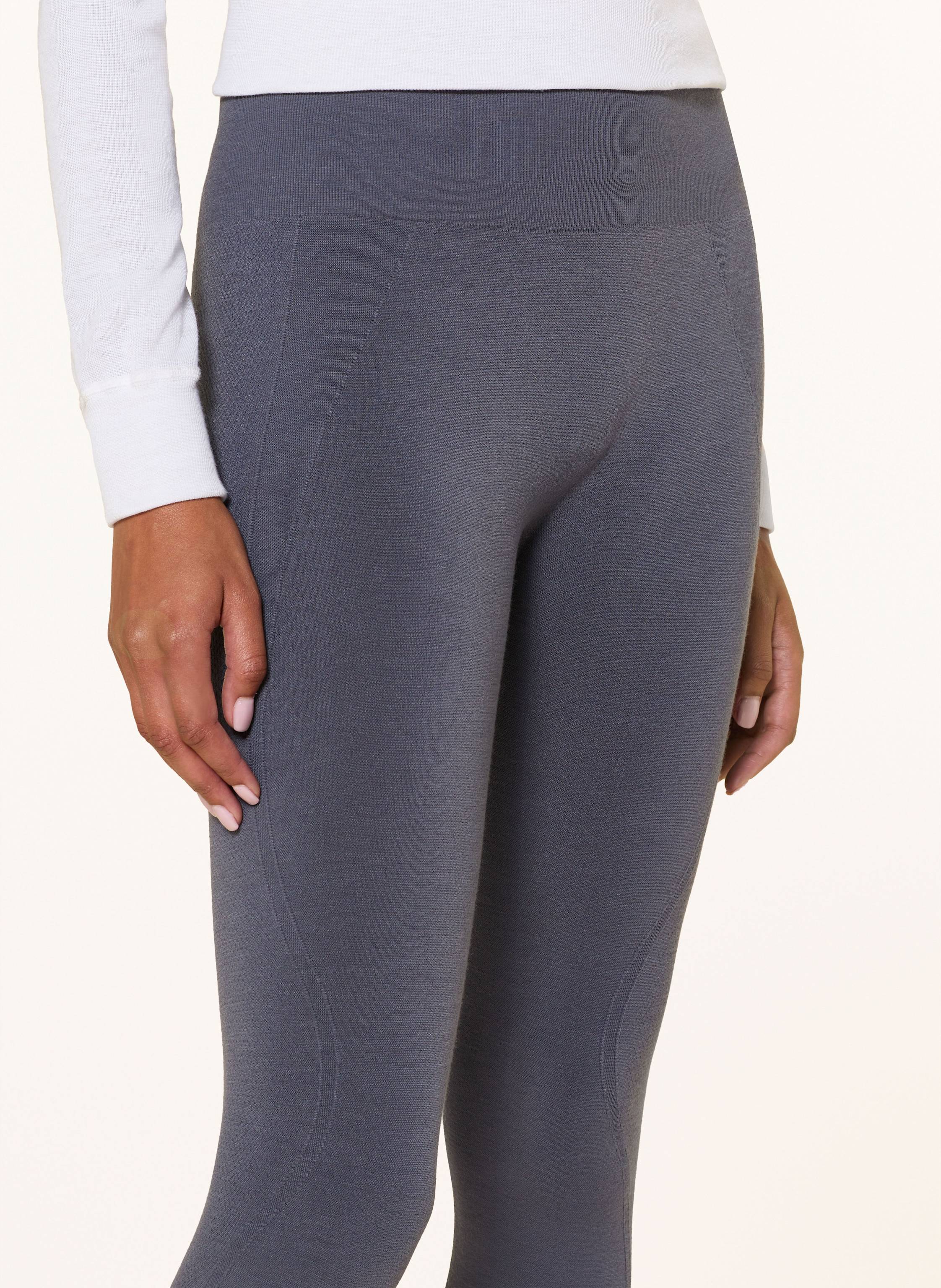 Thumbnail - Icebreaker Funktionswäsche-Hose Mer 260 Zoneknit Seamless 25 Mit Merinowolle grau