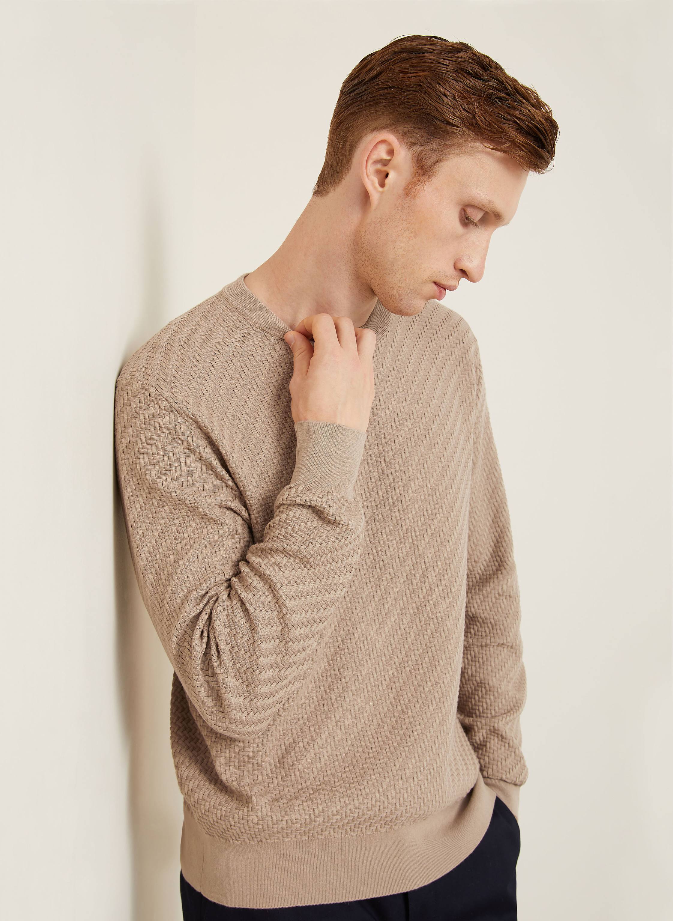 Thumbnail - Brioni Pullover Mit Seide beige