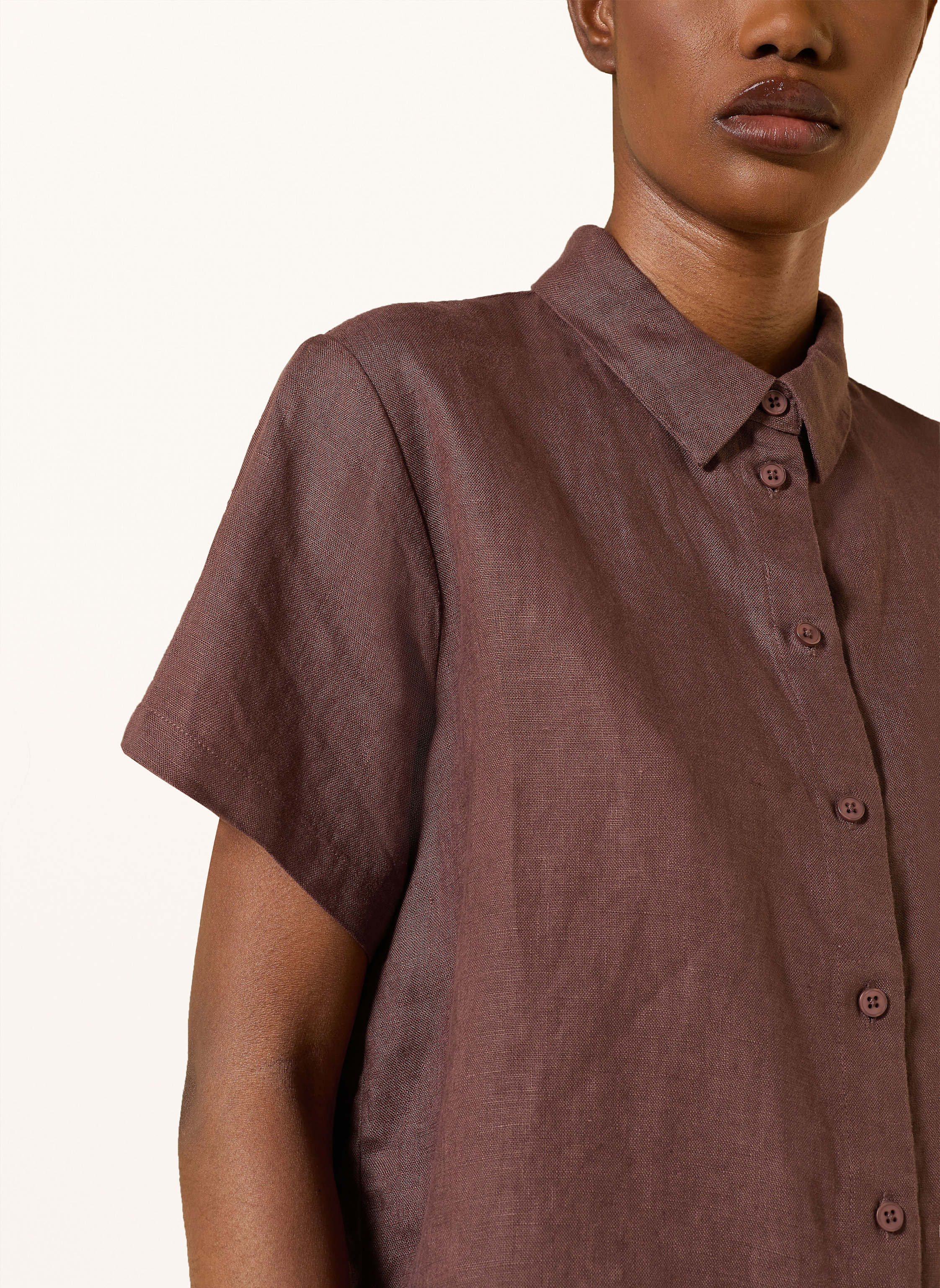 Thumbnail - Samsøe  Samsøe Hemdbluse Mina Aus Leinen braun