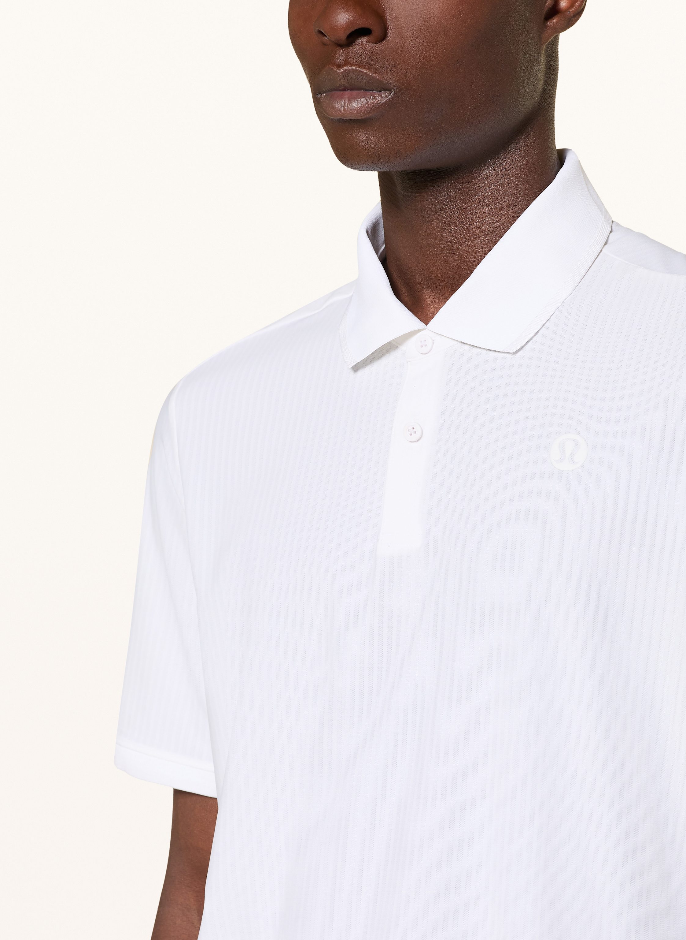 Thumbnail - Lululemon Funktions-Poloshirt weiss