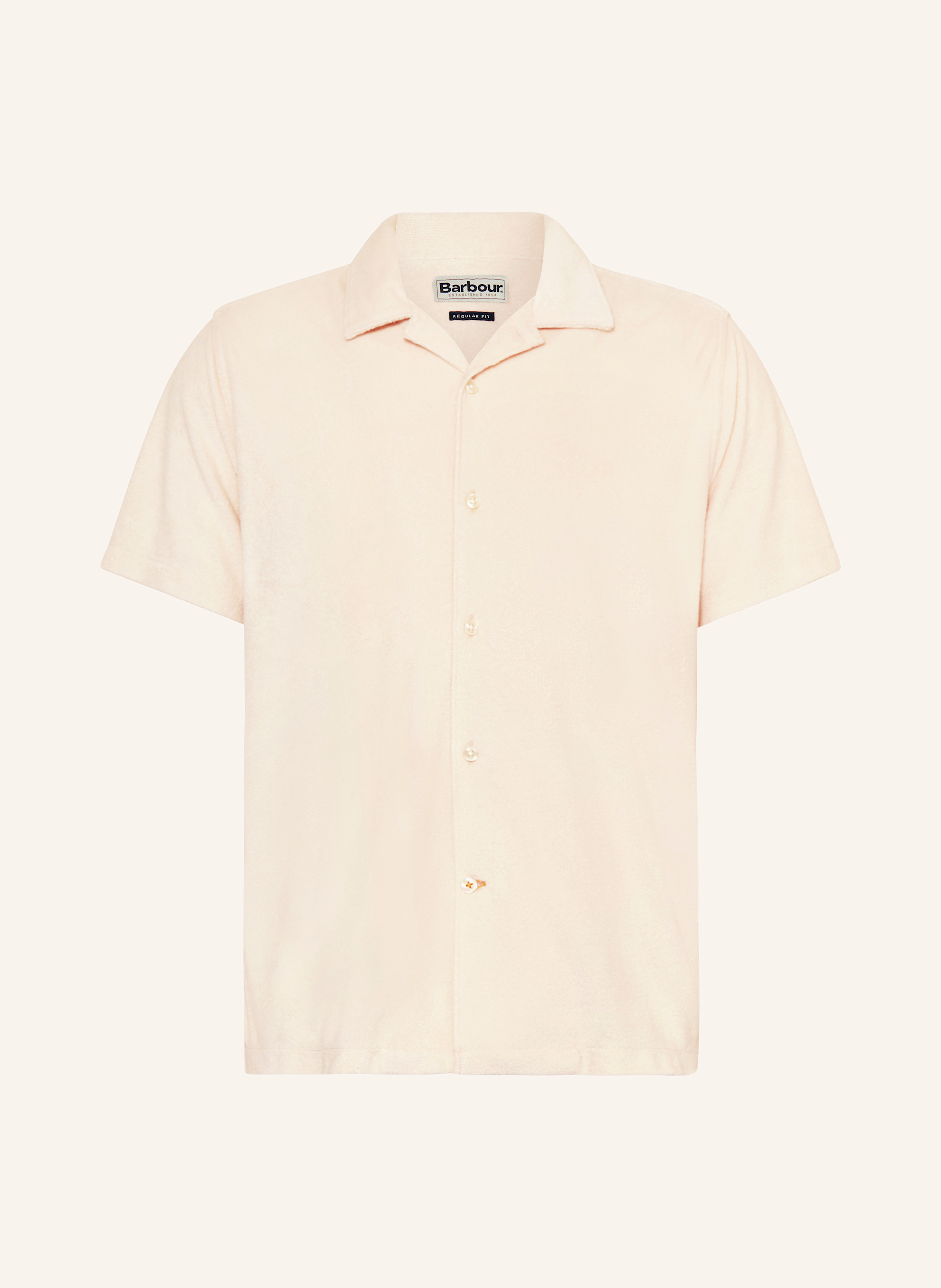 Barbour Resorthemd Rothbury Regular Fit Aus Frottee weiss