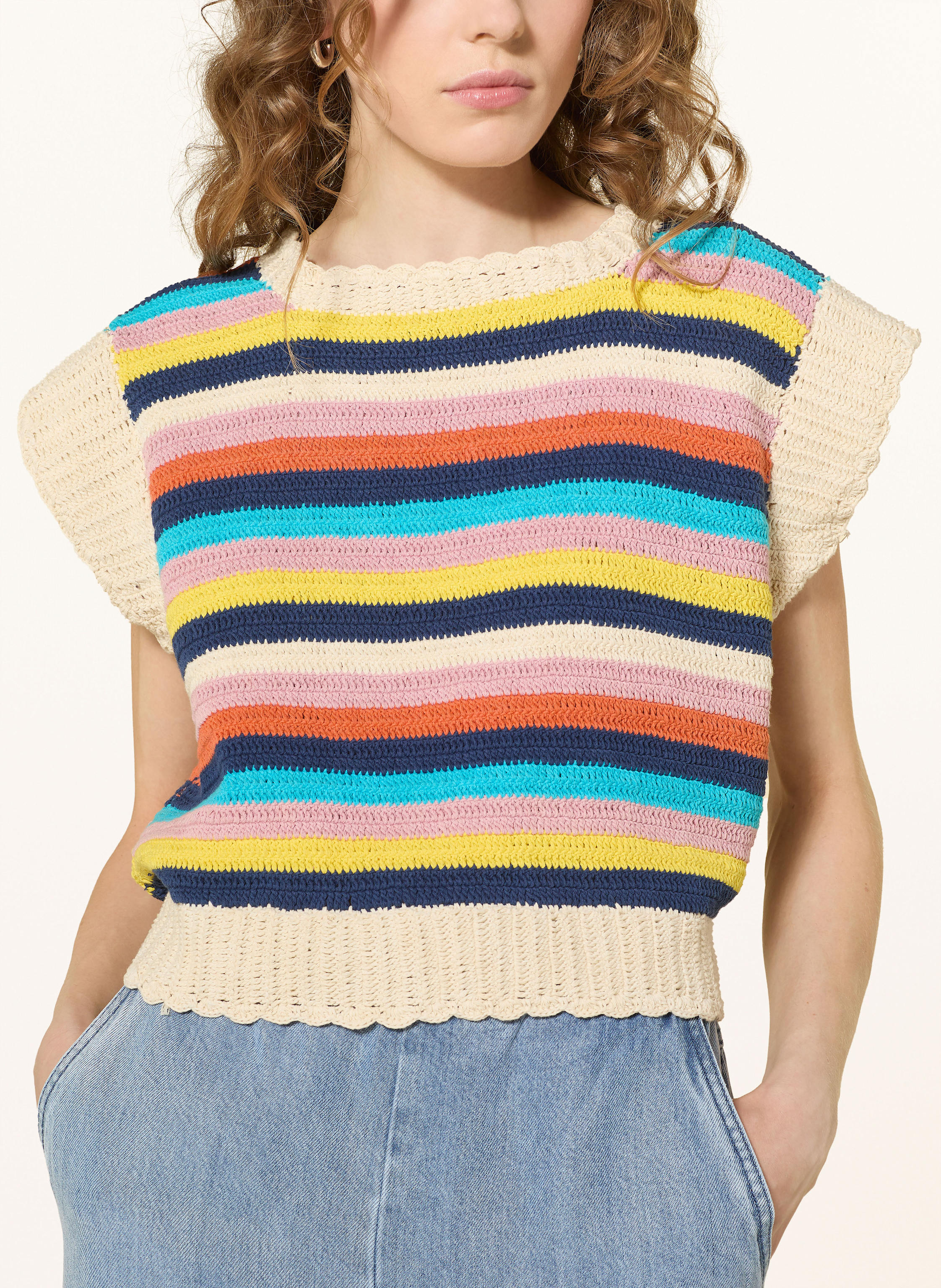 Thumbnail - Lollys Laundry Häkeltop Chicagoll beige