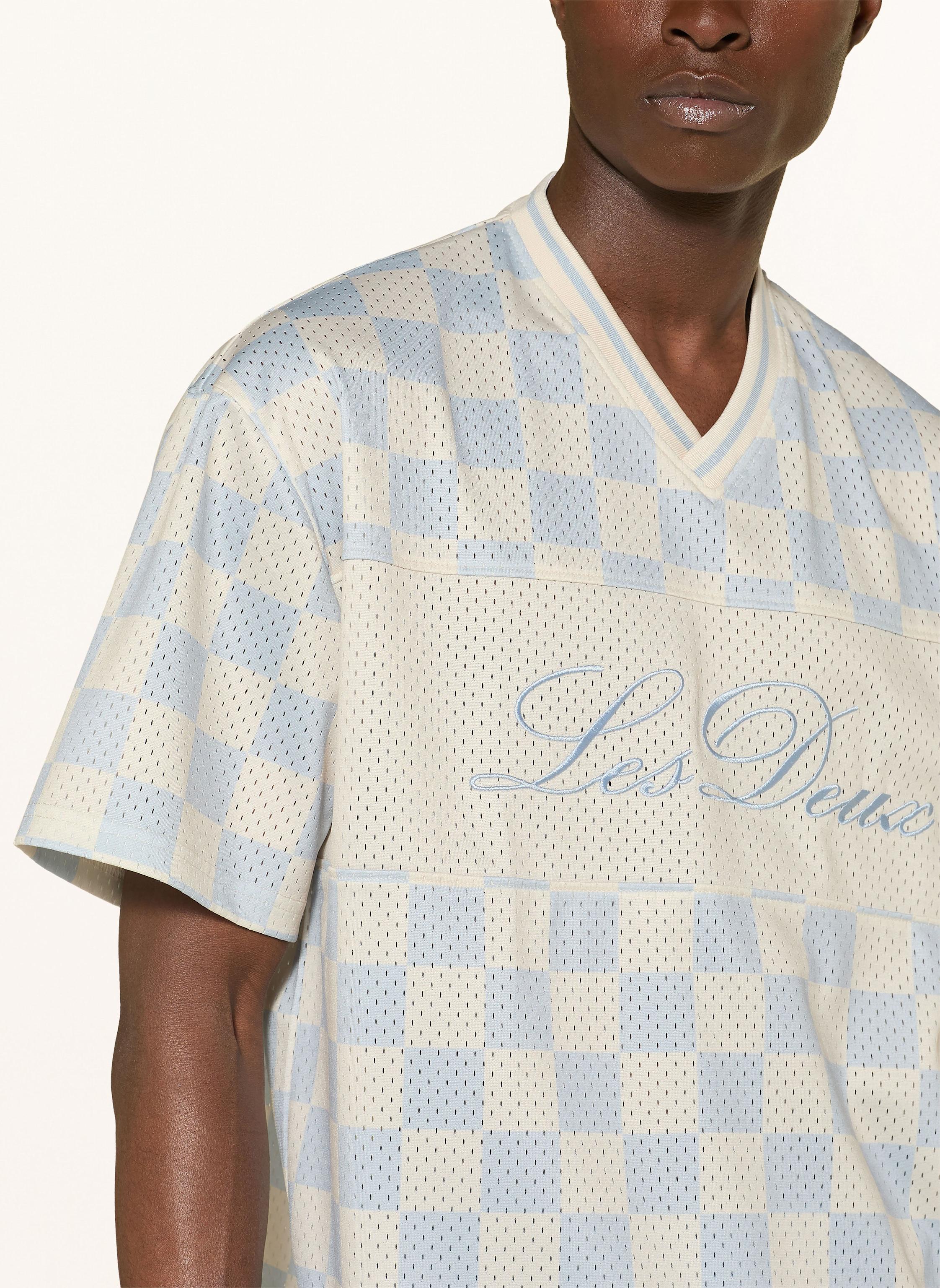 Thumbnail - Les Deux T-Shirt Bronson Aus Mesh blau