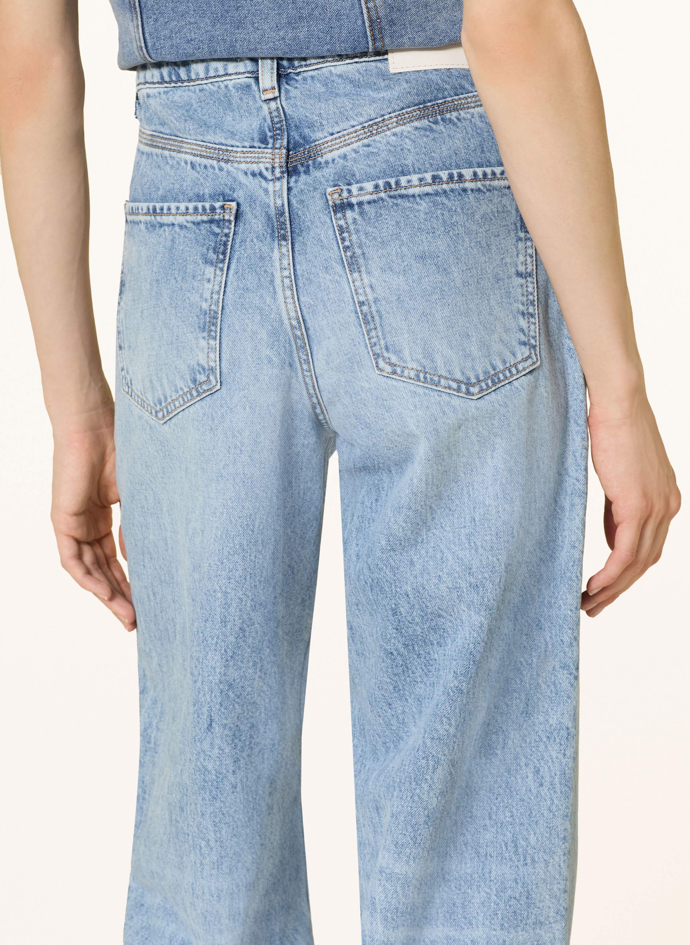 Thumbnail - Marc O'polo Denim Wide Leg Jeans Tomma blau