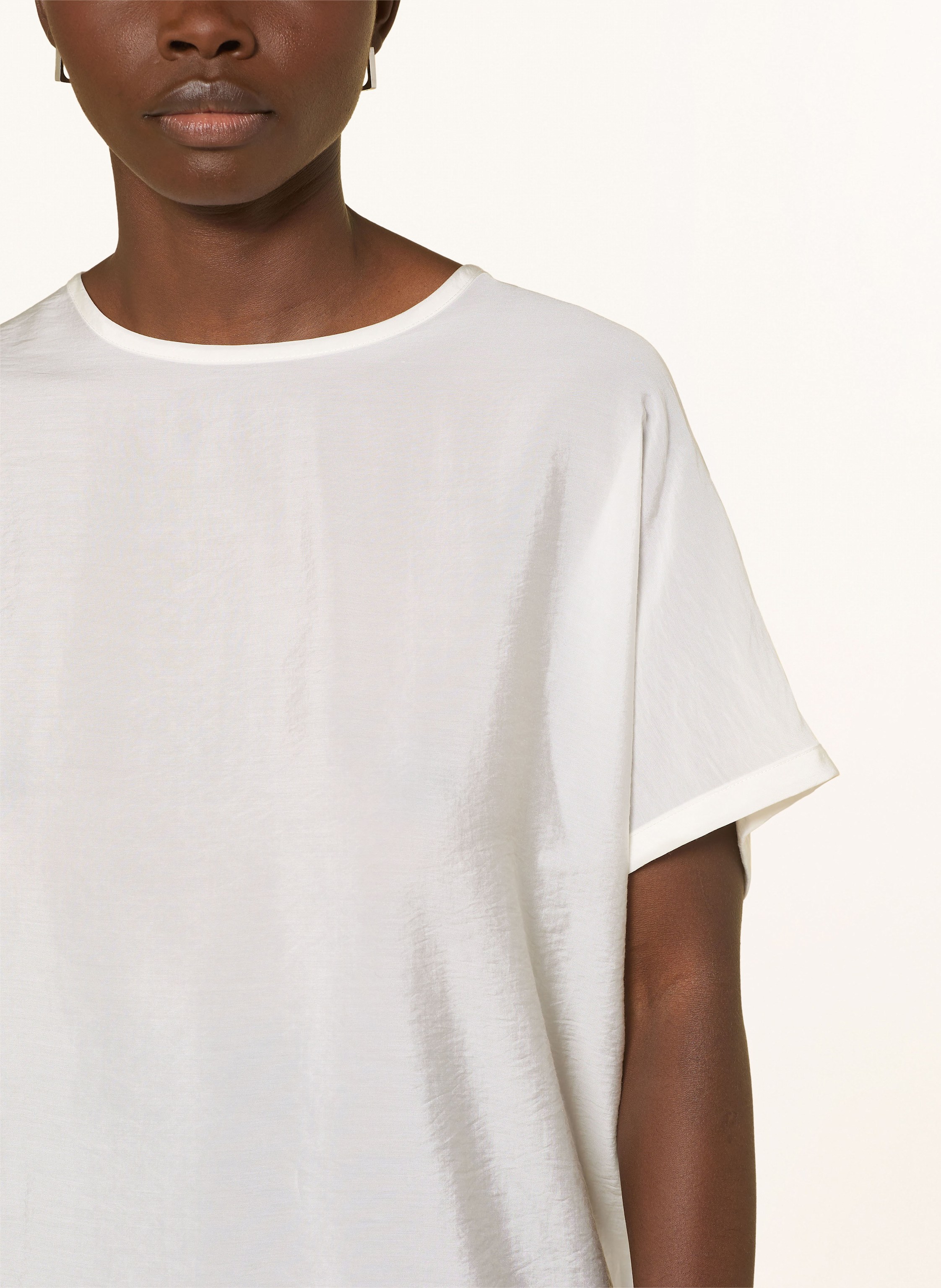 Thumbnail - Brax Oversized-Blusenshirt Cara Im Materialmix weiss