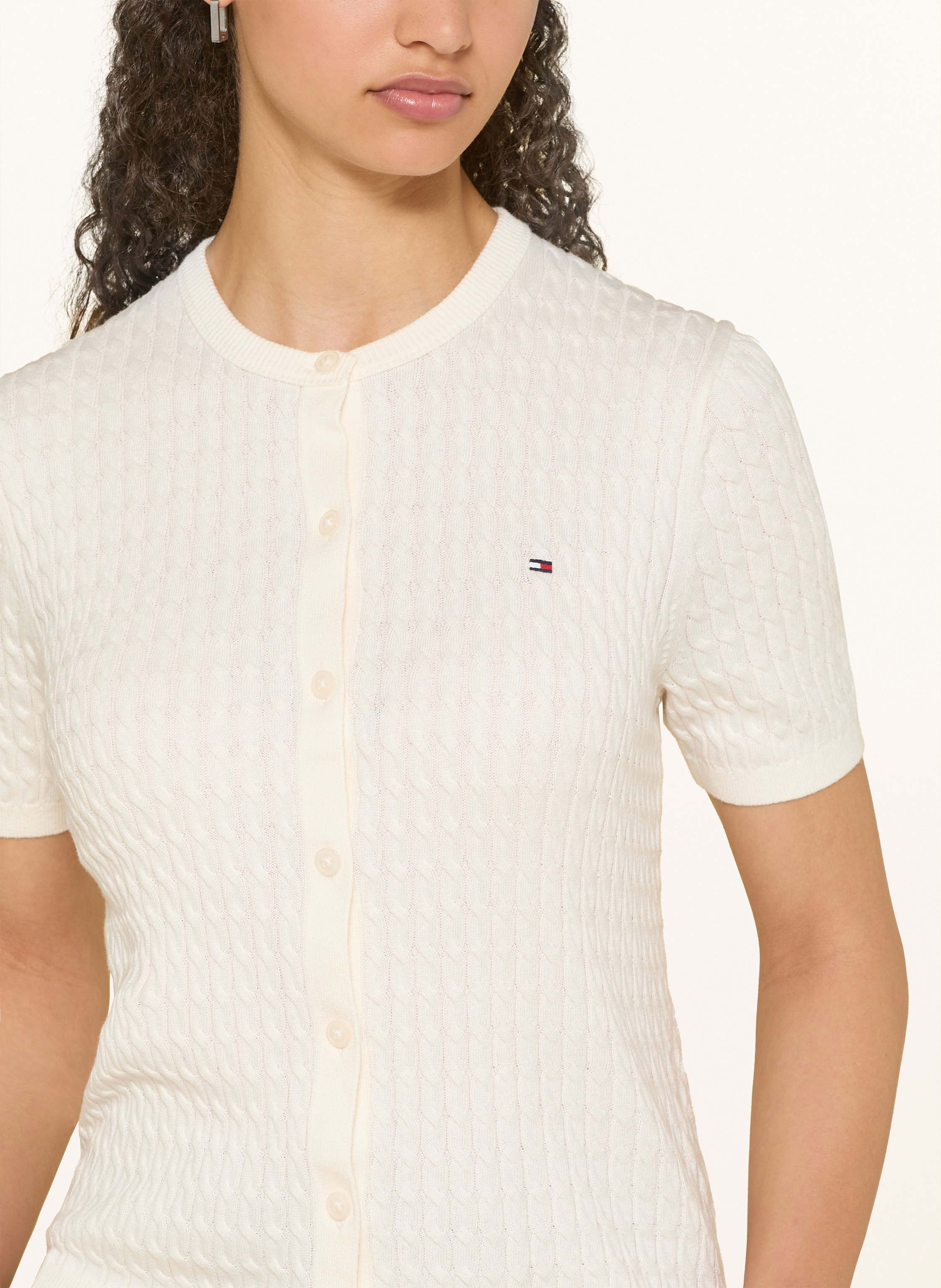 Thumbnail - Tommy Hilfiger Strickjacke weiss