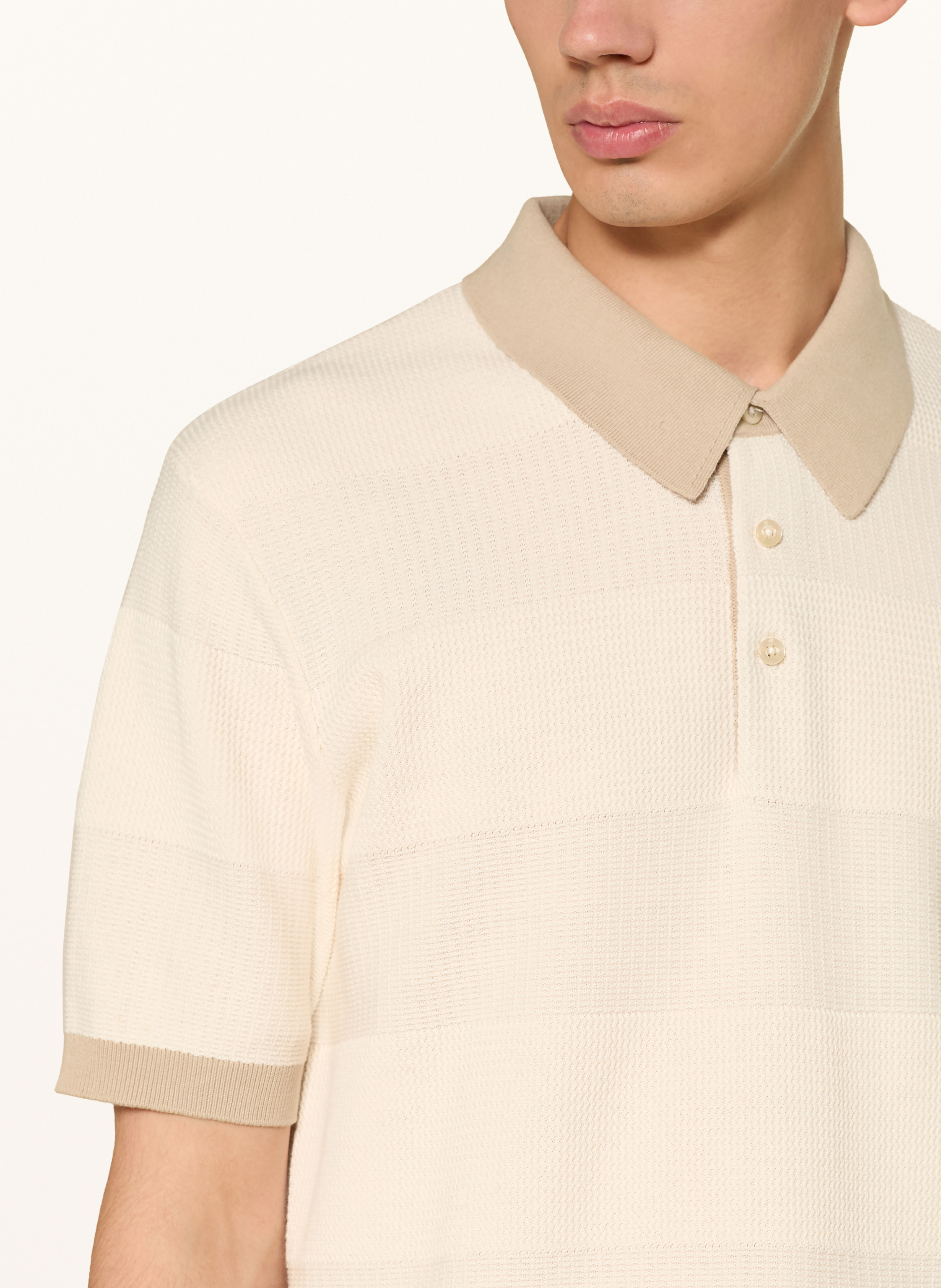 Thumbnail - Scotch & Soda Strick-Poloshirt Regular Fit beige